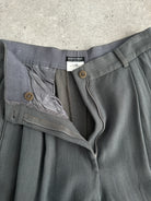 Giorgio Armani High Waisted Tapered Leg Pleated Trousers - W22 - SYLK