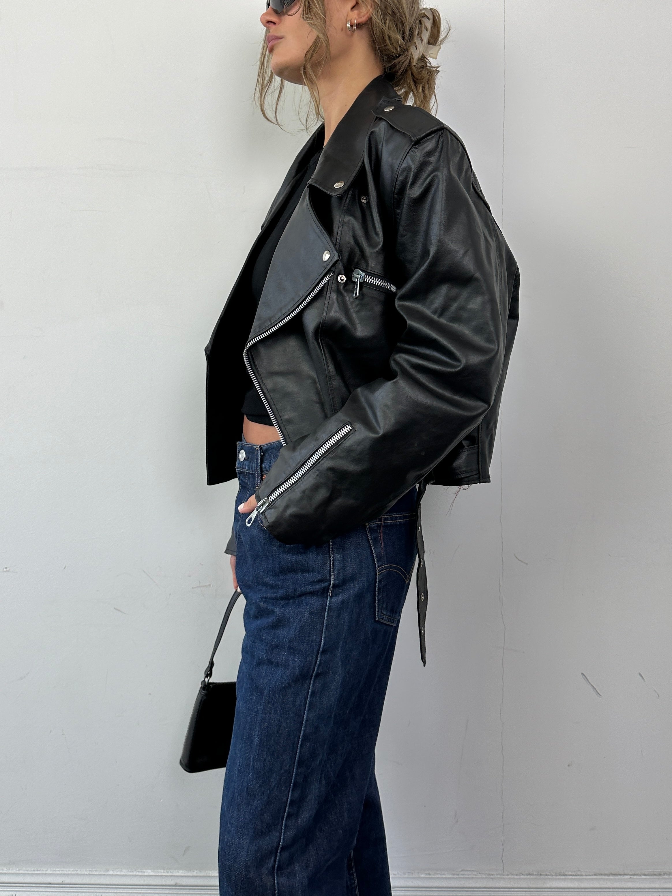 NEXT WEEK Vinatge Leather Biker Jacket - - SYLK