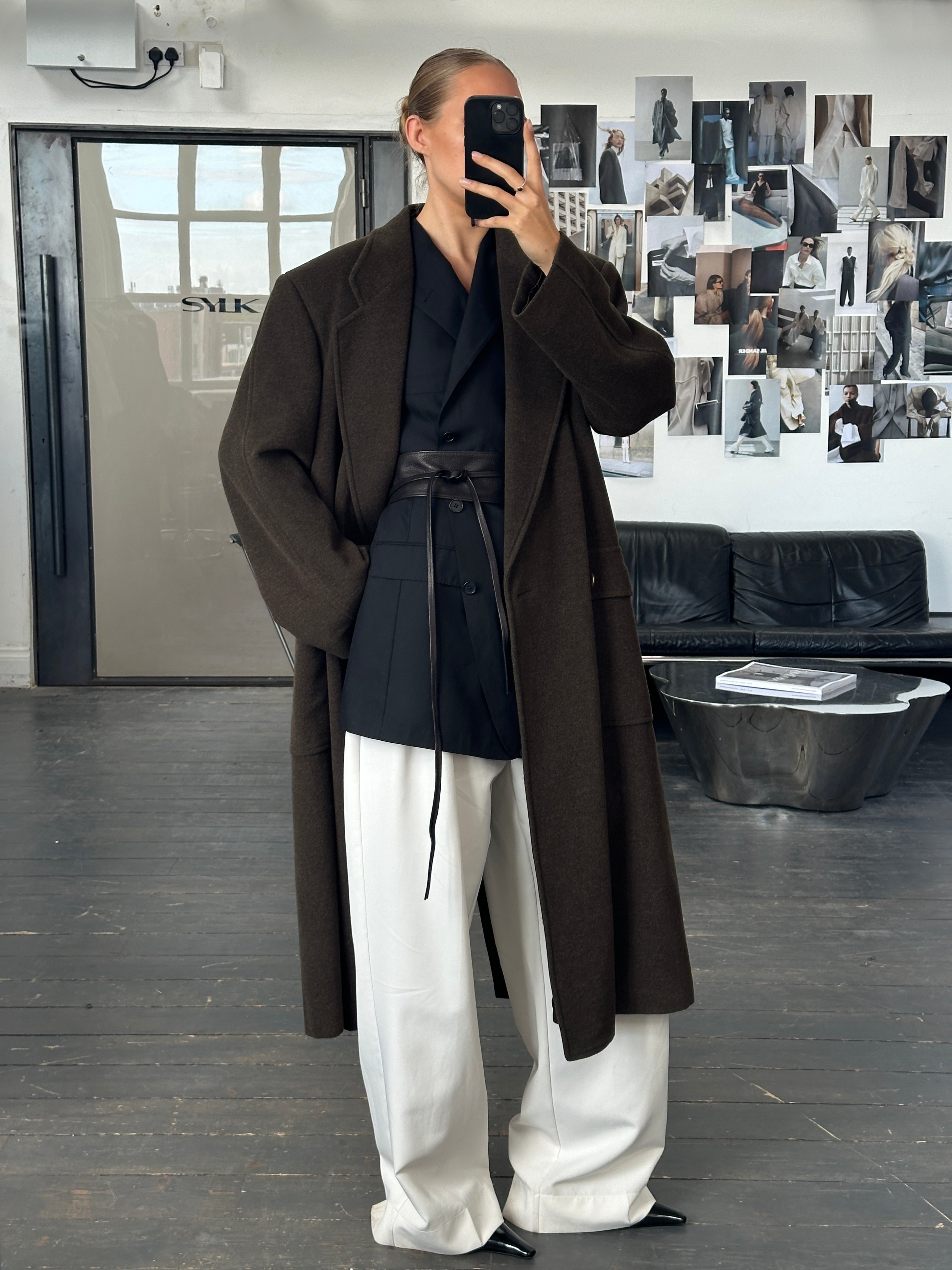 Giorgio Armani Le Collezioni 1990s Pure Wool Double Breasted Coat