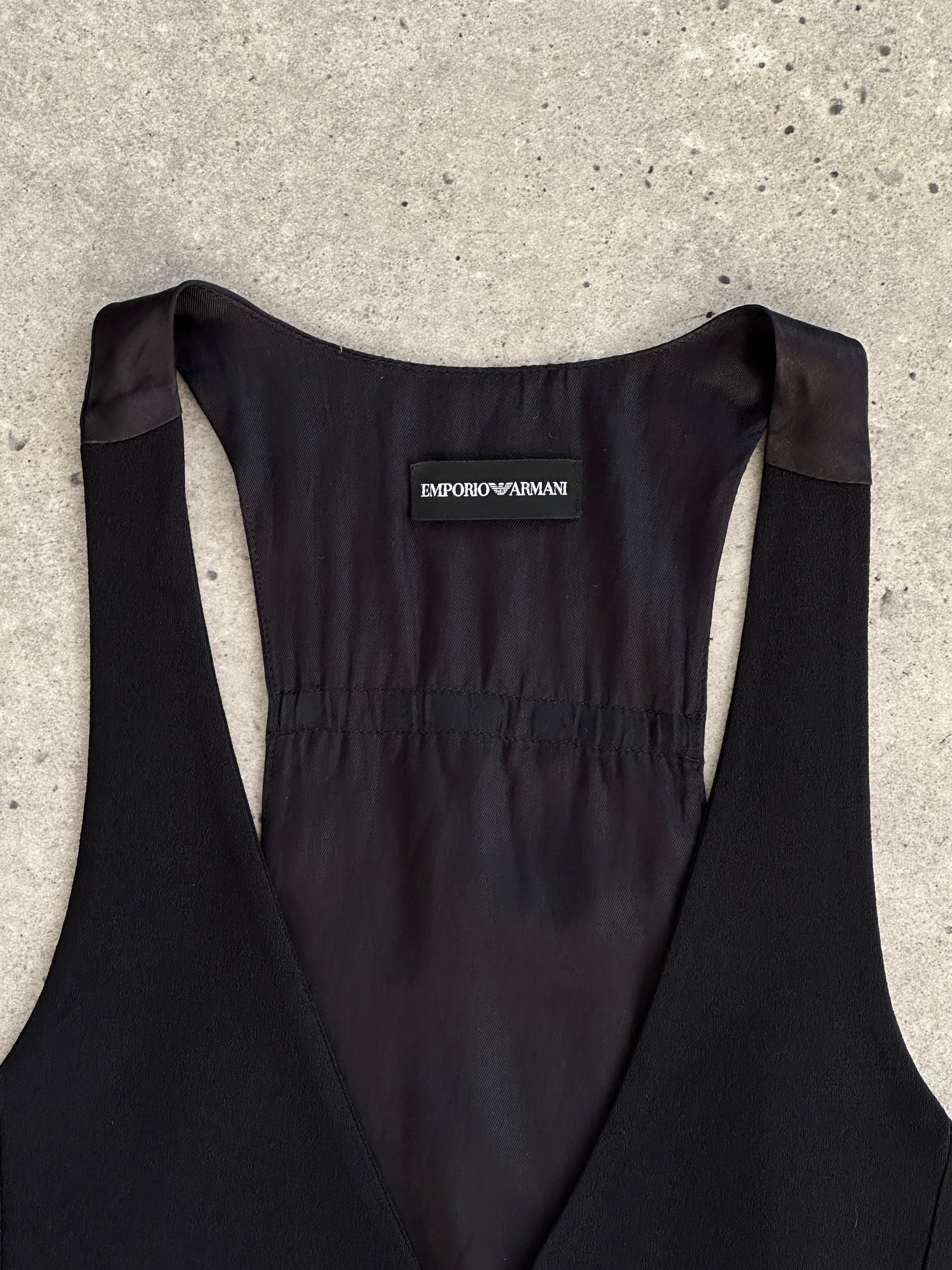 Emporio Armani Single Button Curved Tailored Waistcoat - M/L - SYLK