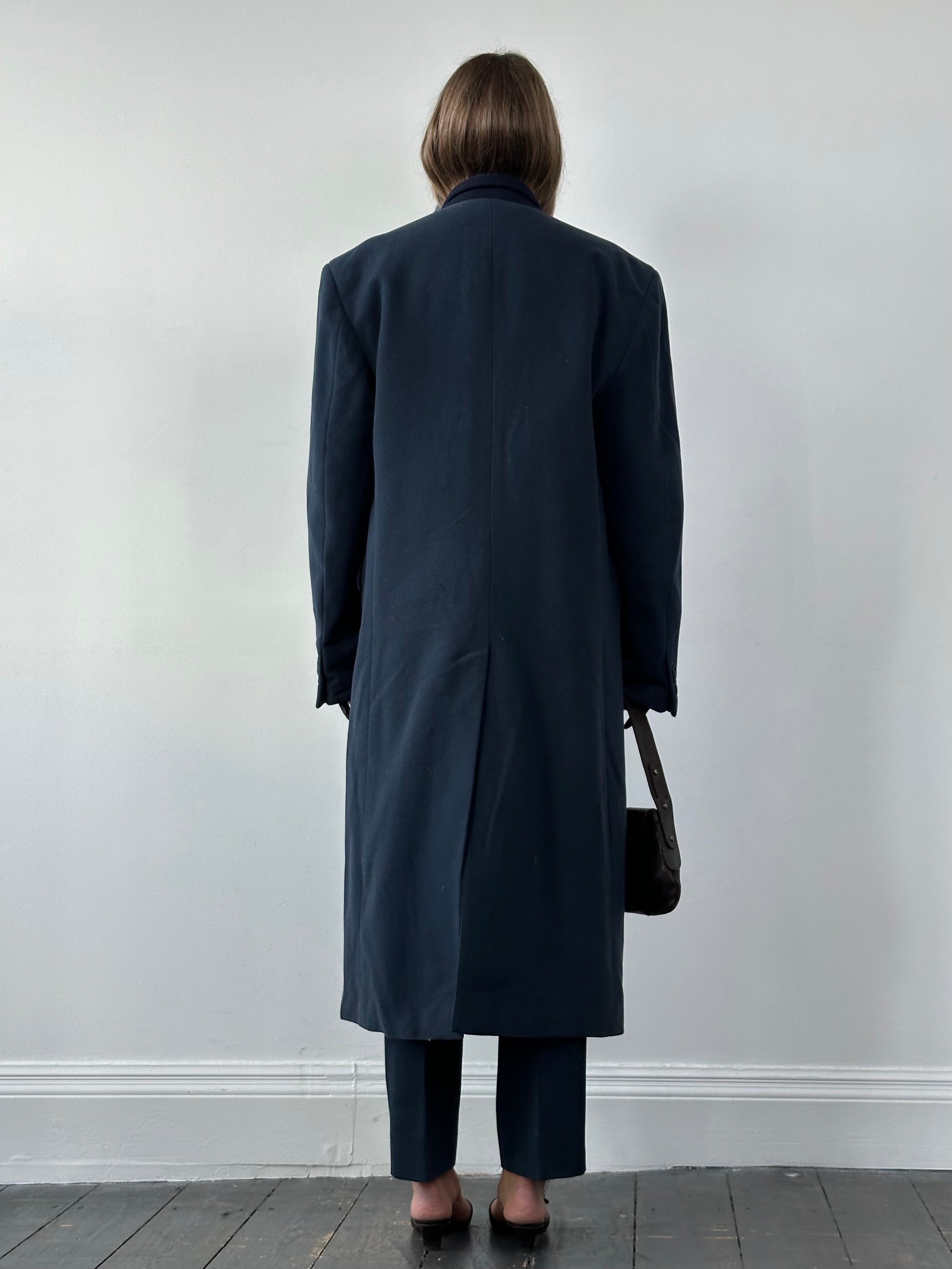 ブルゾン Moschino Double-Breasted Wool Coat With Wide Lapel Moschino Men's Double-Breasted Coat, Size 52 IT