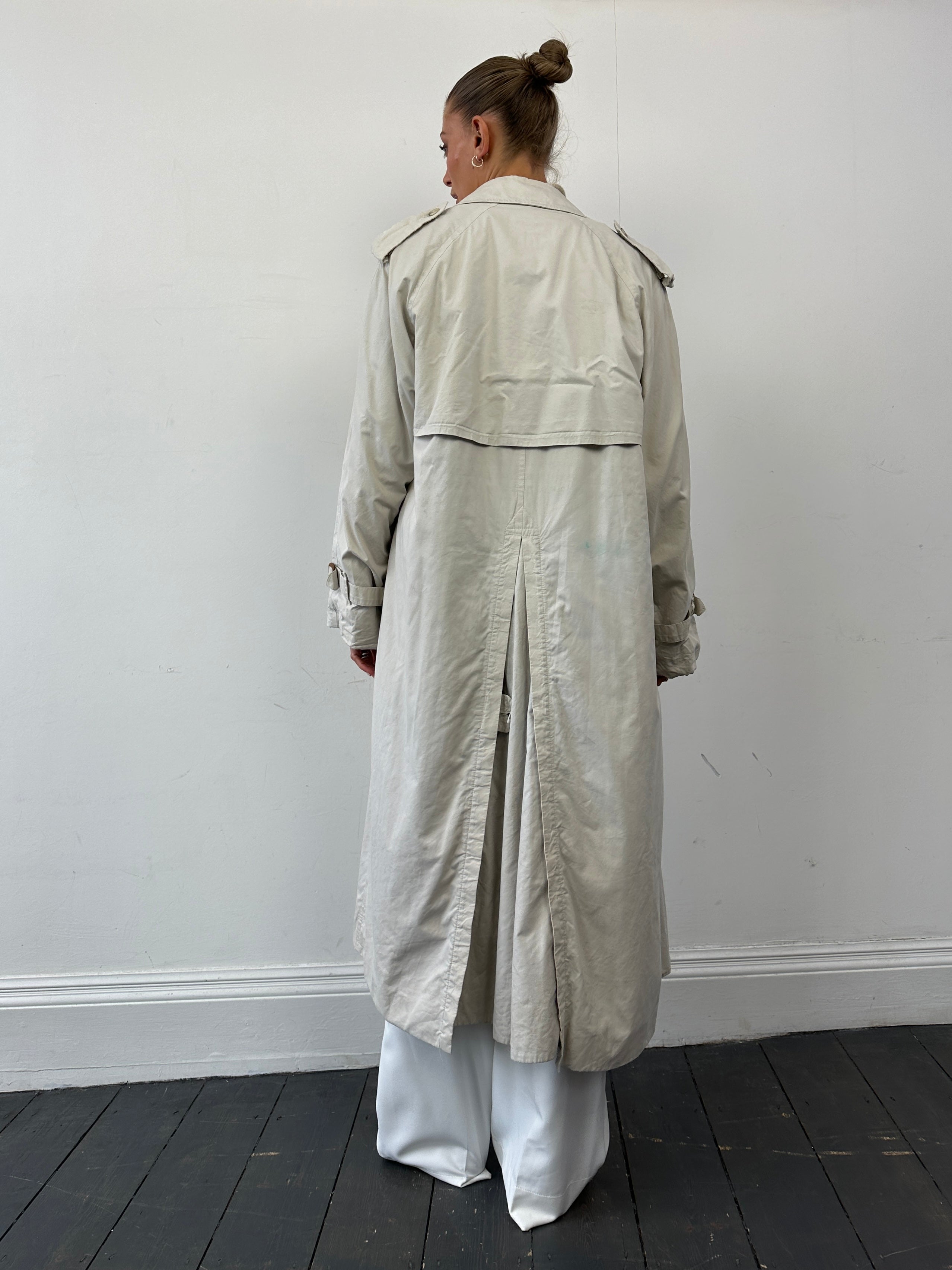 Burberry Pure Cotton Double Breasted Trench Coat - XL - SYLK