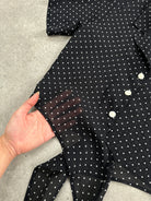 Italian Vintage 2000s Polkadot Sheer Tie Top - S - SYLK