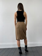 Jaeger Pure Silk Button Down Midi Skirt - W24 - SYLK