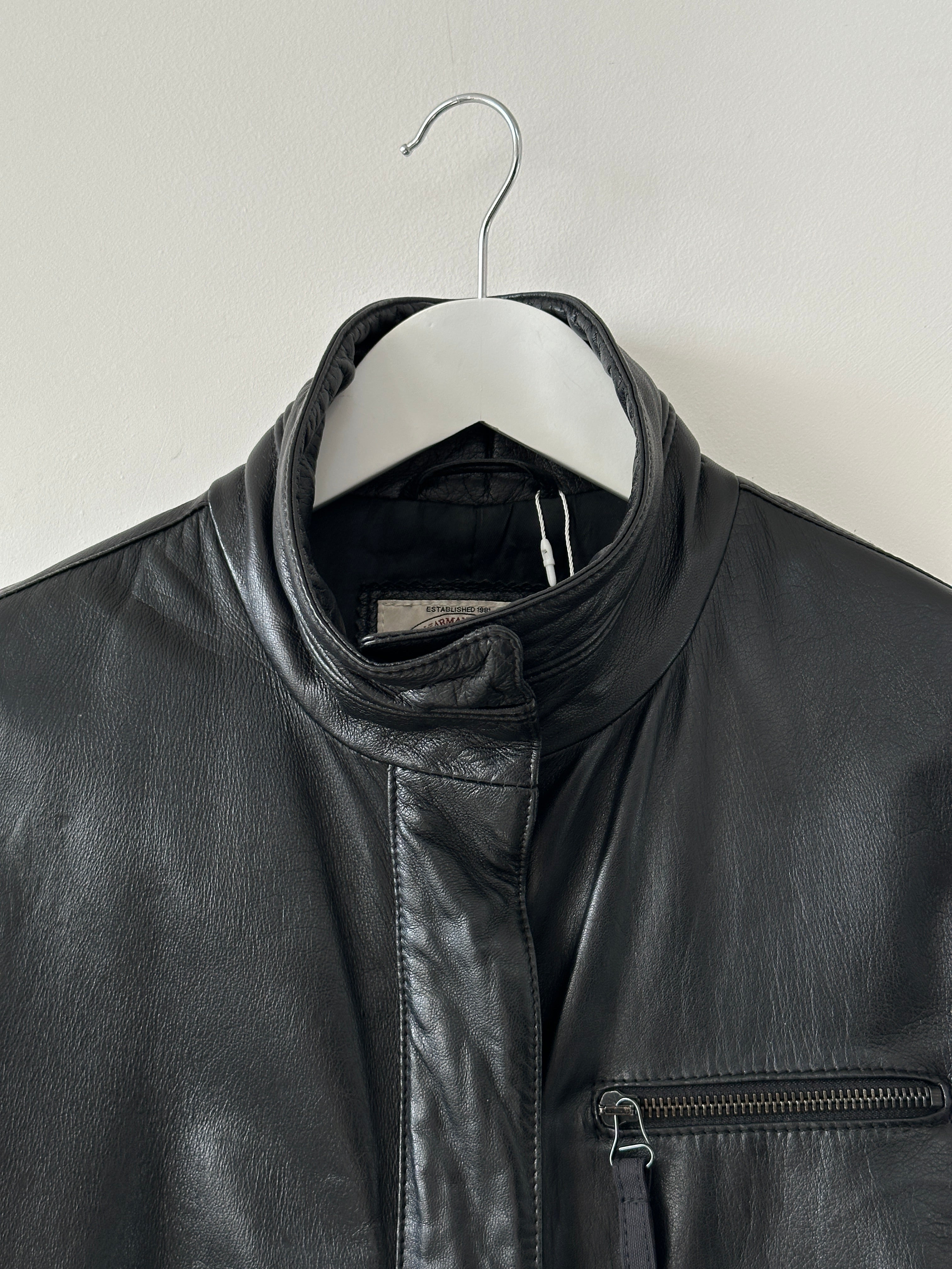 Armani Jeans Double Zip Leather Jacket - M | SYLK