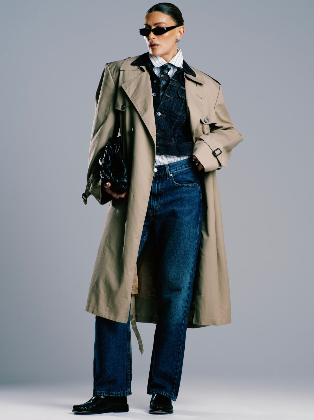 DKNY Jeans 2000s Pure Cotton Fitted Denim Jacket - S