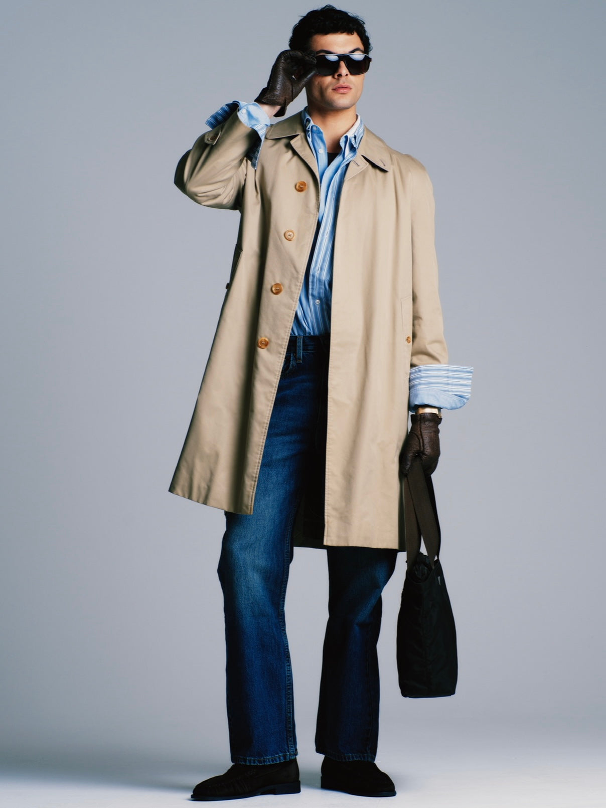 Burberry 1990s Pure Cotton High Neck Trench Coat - M