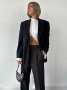 St Michael Cashmere Wool Single Breasted Blazer - 42S - SYLK