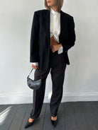 St Michael Cashmere Wool Single Breasted Blazer - 42S - SYLK