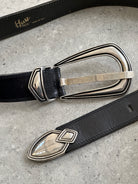 Italian Vintage Western Leather Belt - W28-34 - SYLK