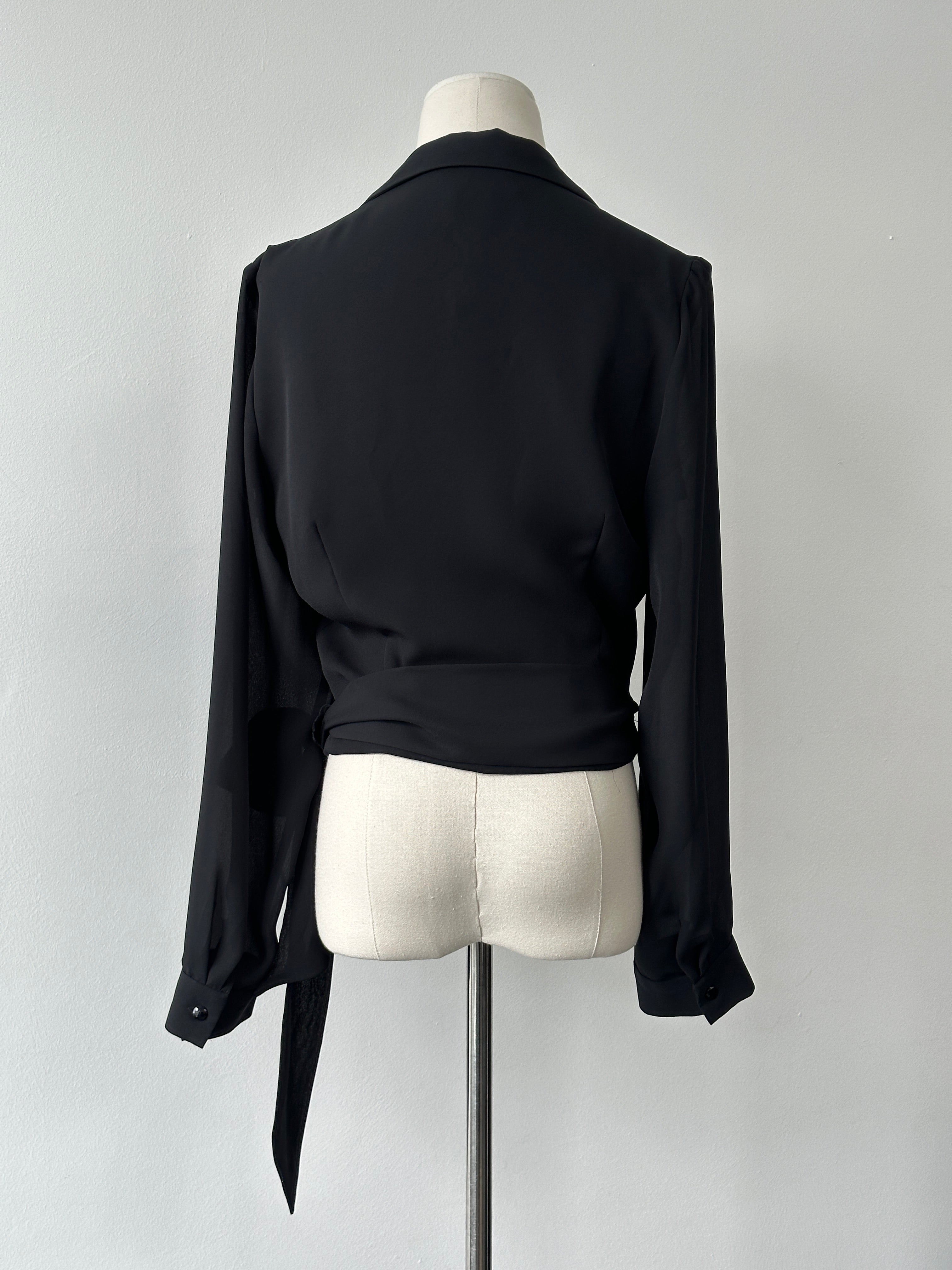 Vintage 1990s Wrap Top - M