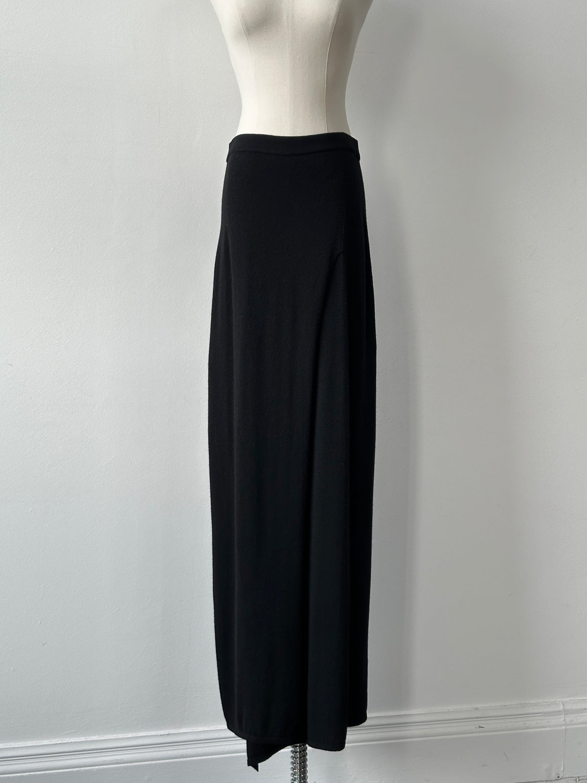 Italian Vintage 2000s Wool Cashmere Front Split Maxi Skirt - W28-30