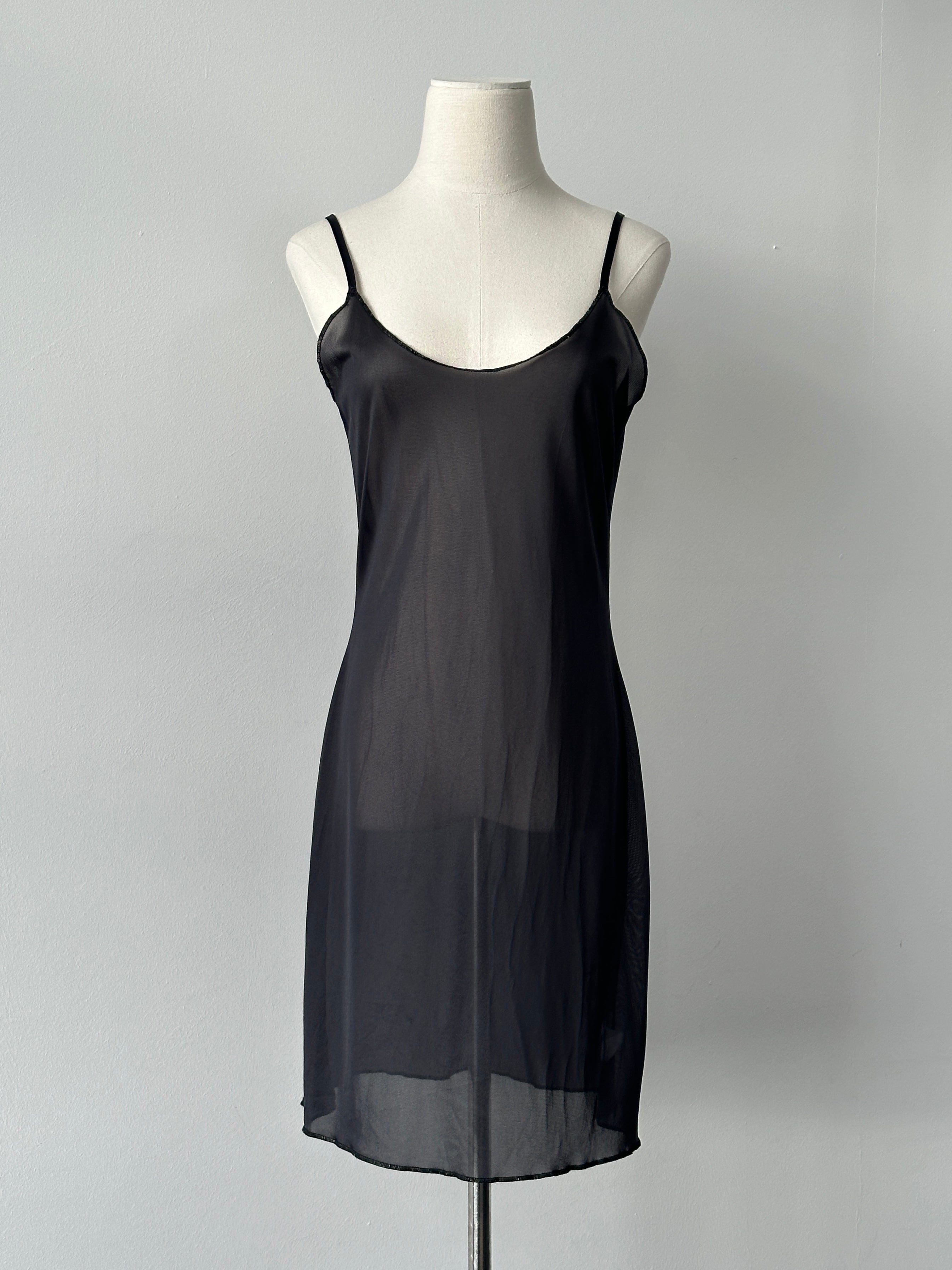 Italian Vintage 1990s Sheer Slip Dress - S-M