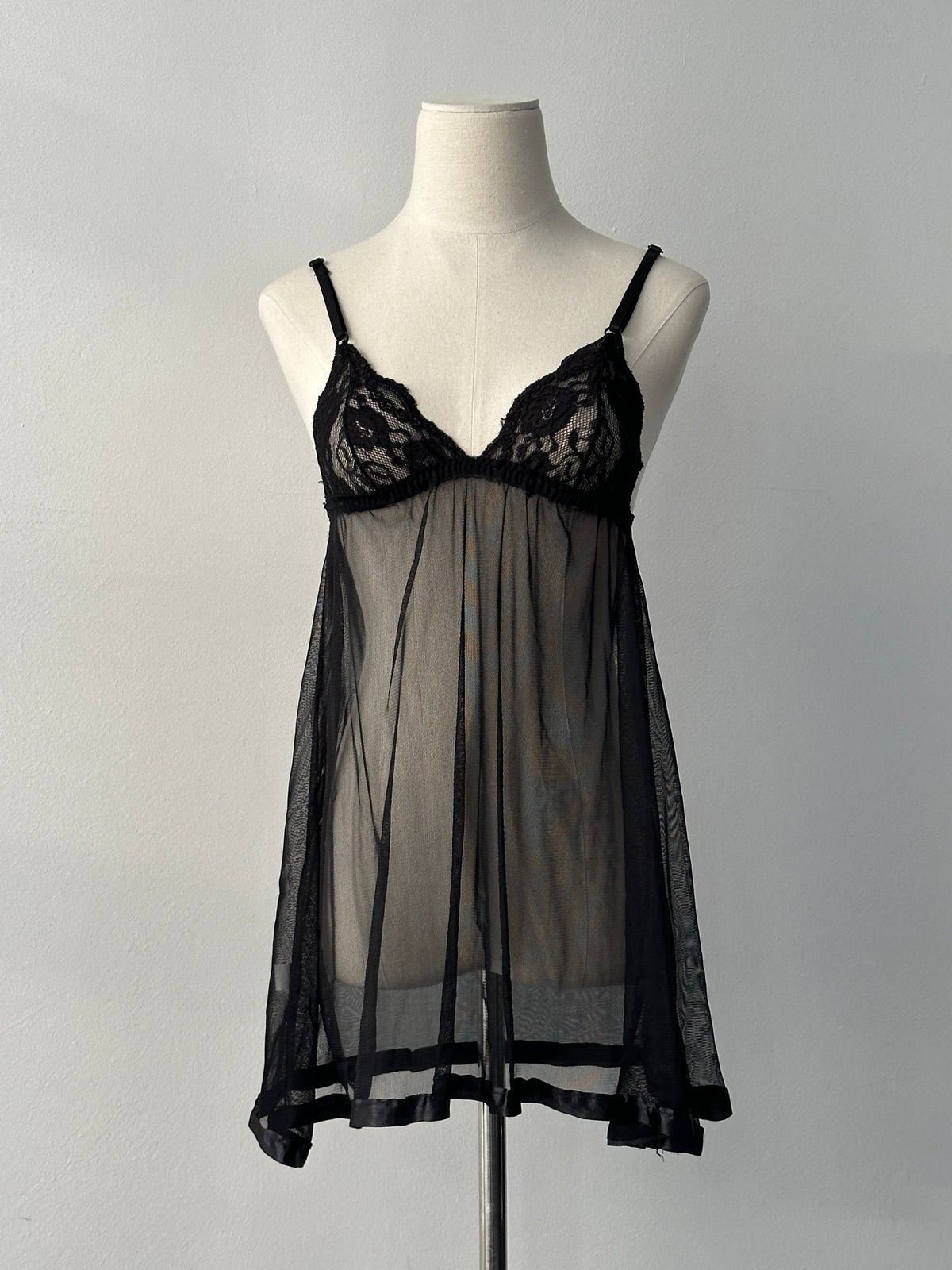 Vintage 2000s Sheer Babydoll Sleeveless Top - S