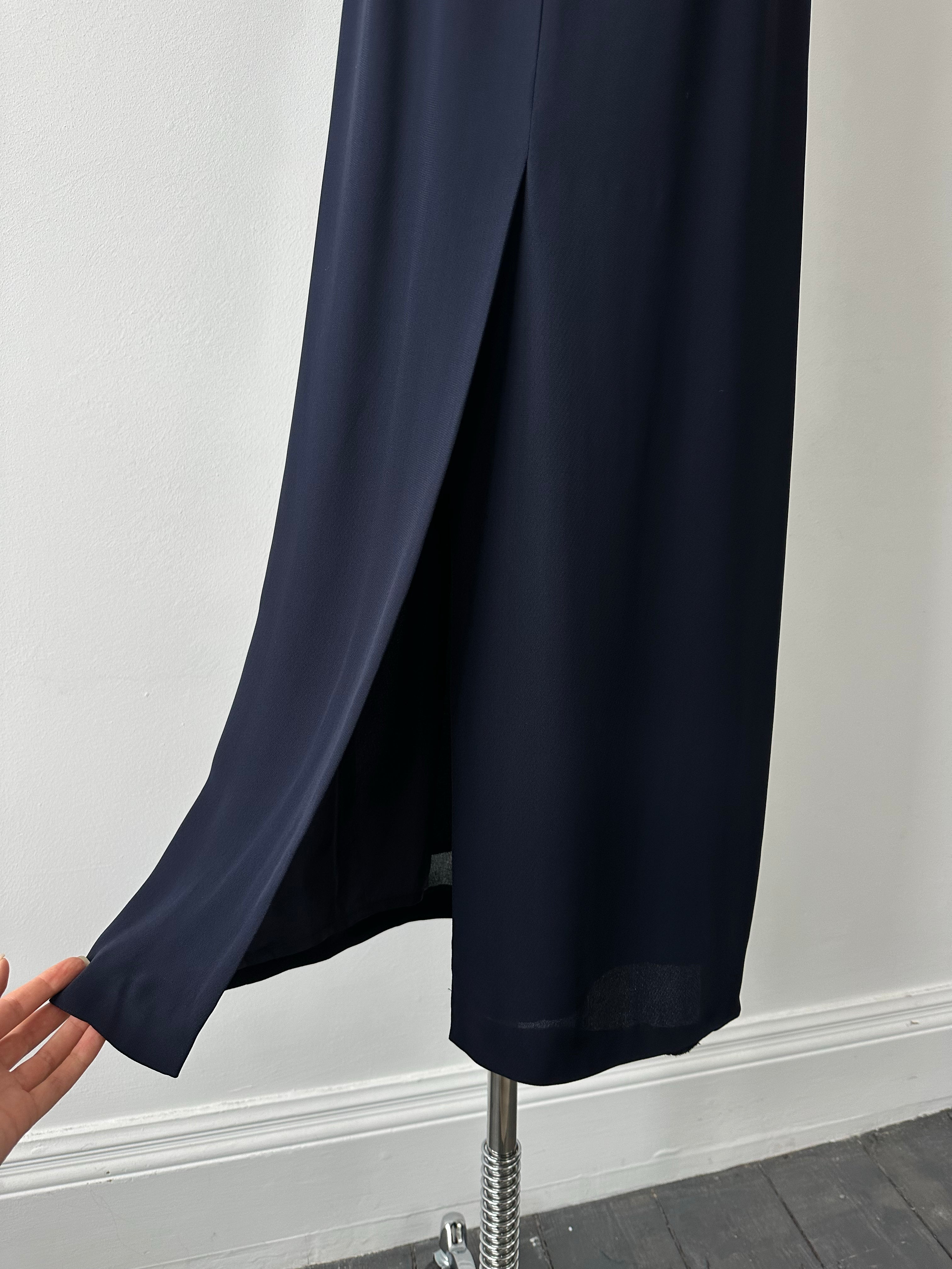Mani 1990s Square Neck Floor Length Dress - M