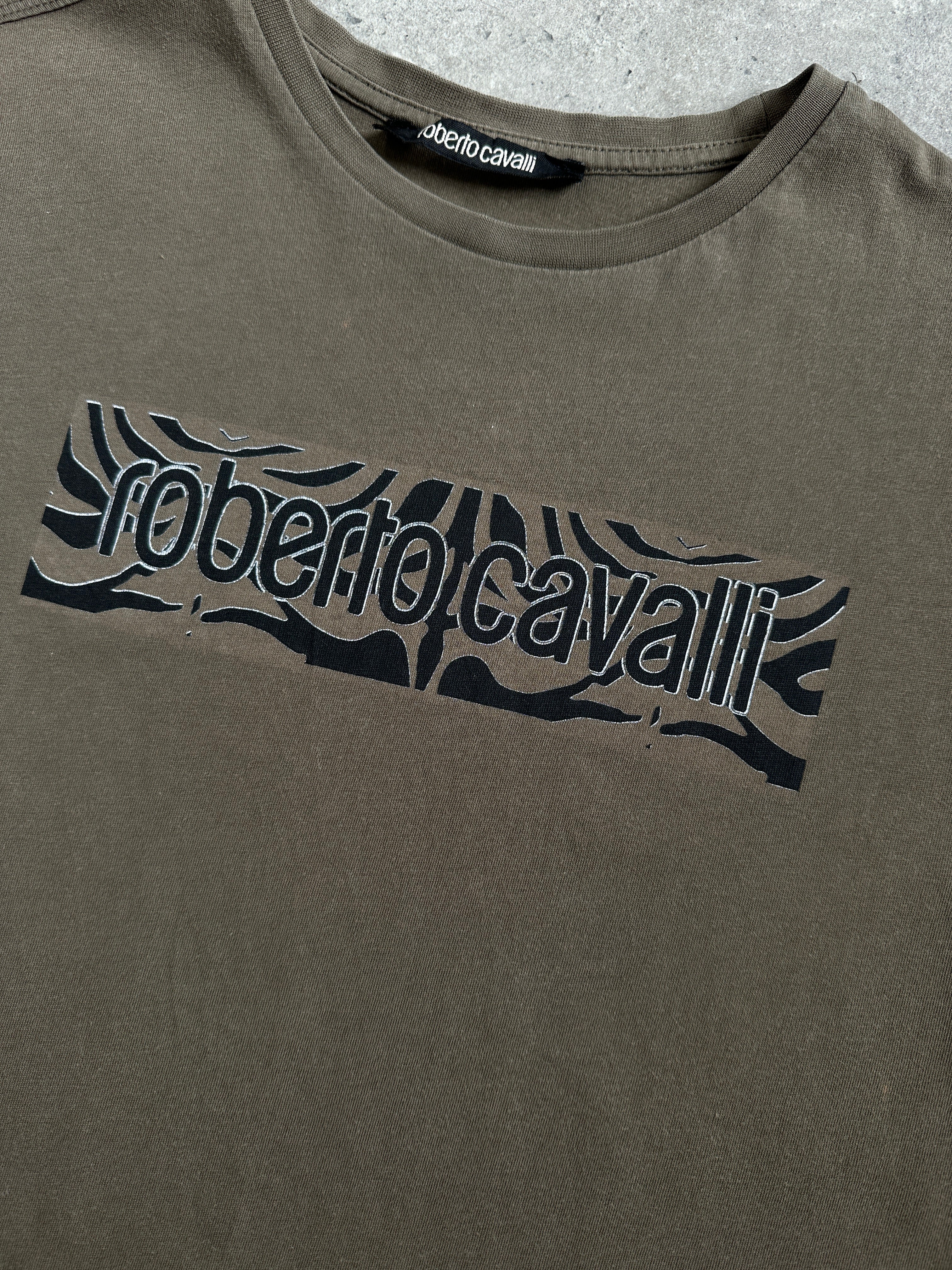 Roberto Cavalli 2000s Pure Cotton Logo Top - M