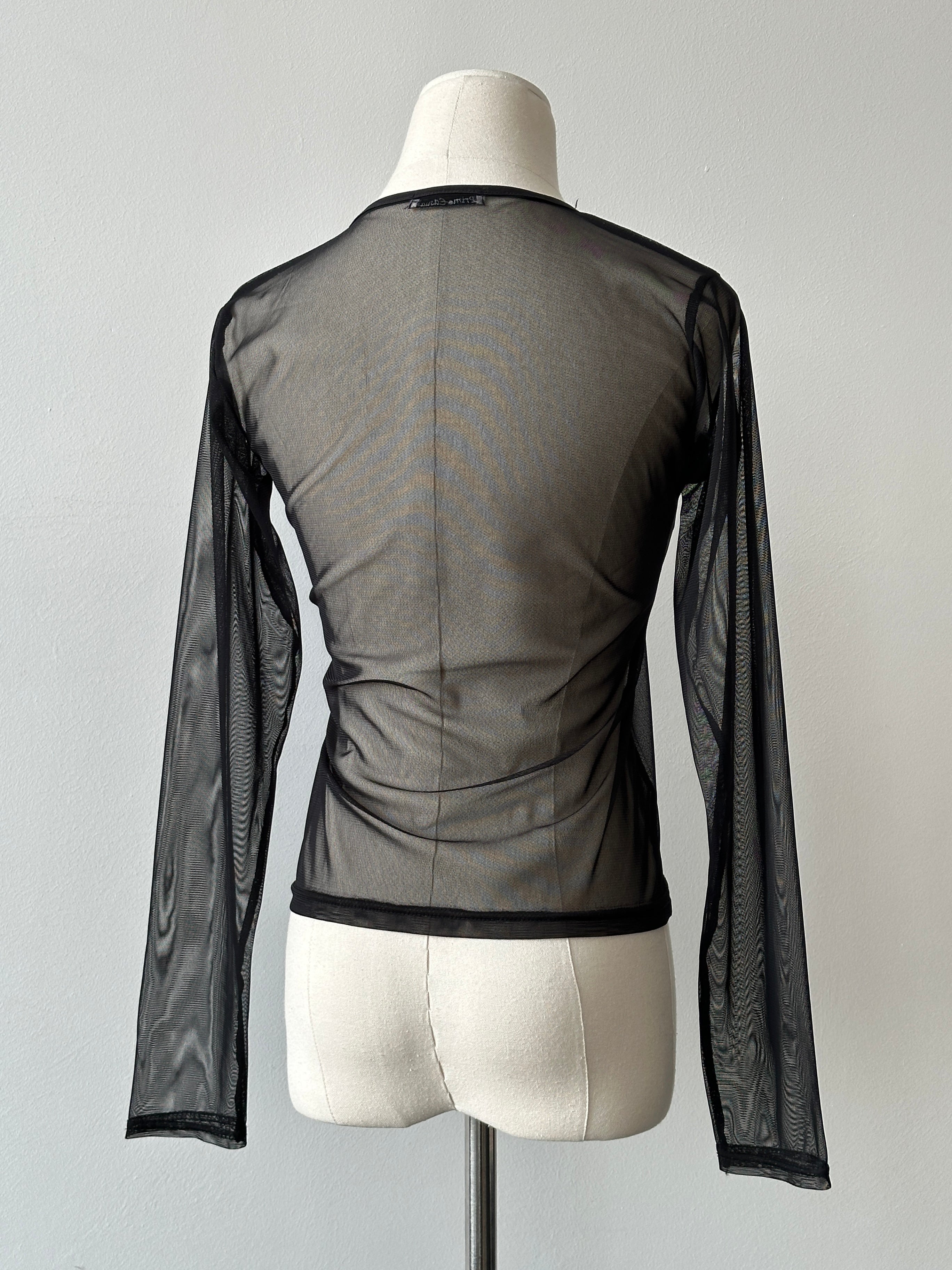Vintage 1990s Nylom Sheer Cardigan - S