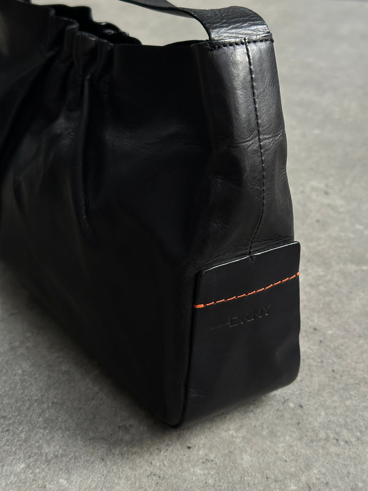 DKNY 2000s Leather Minimal Crossbody Bag Bag