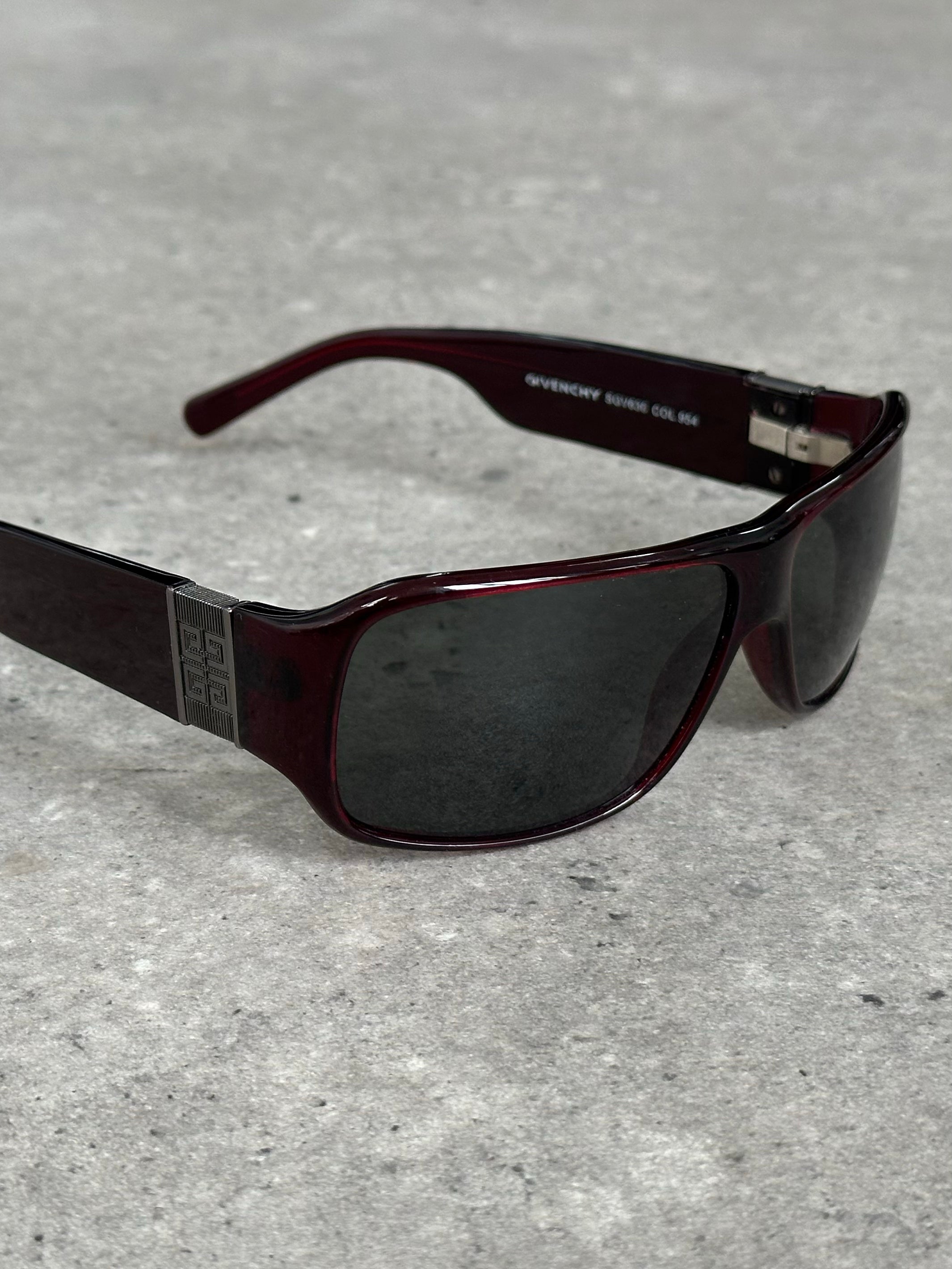 Givenchy 2000s Oversized Rectangle Logo Sunglasses