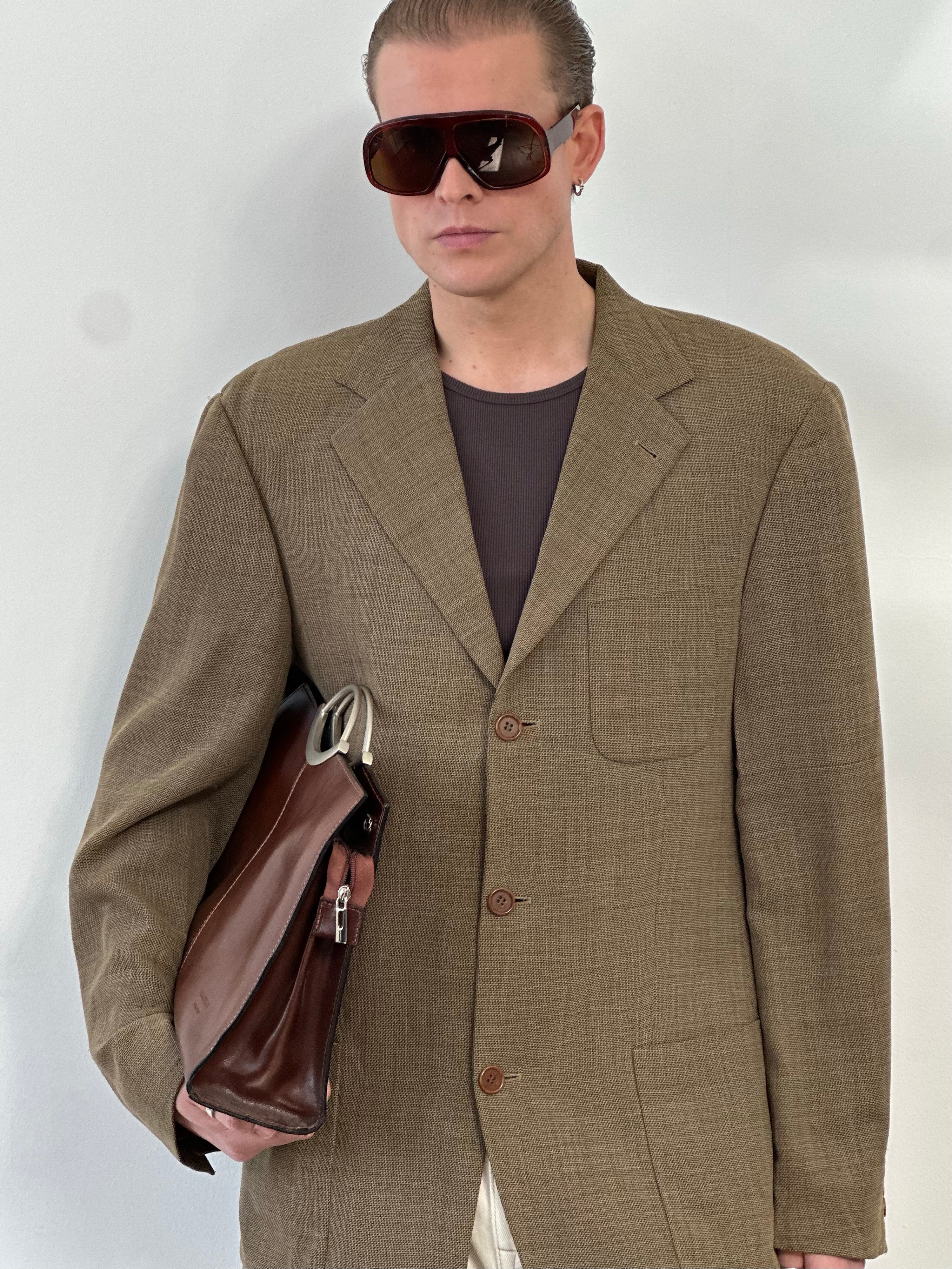 Hugo Boss x Loro Piana 1990s Pure Wool Single Breasted Blazer - 46R