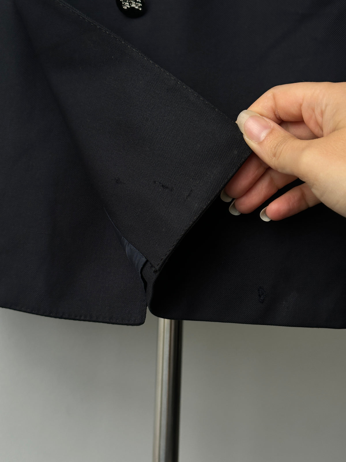 Burberry 1980s Pure Wool Bespoke Button Double Breasted Blazer - 46R