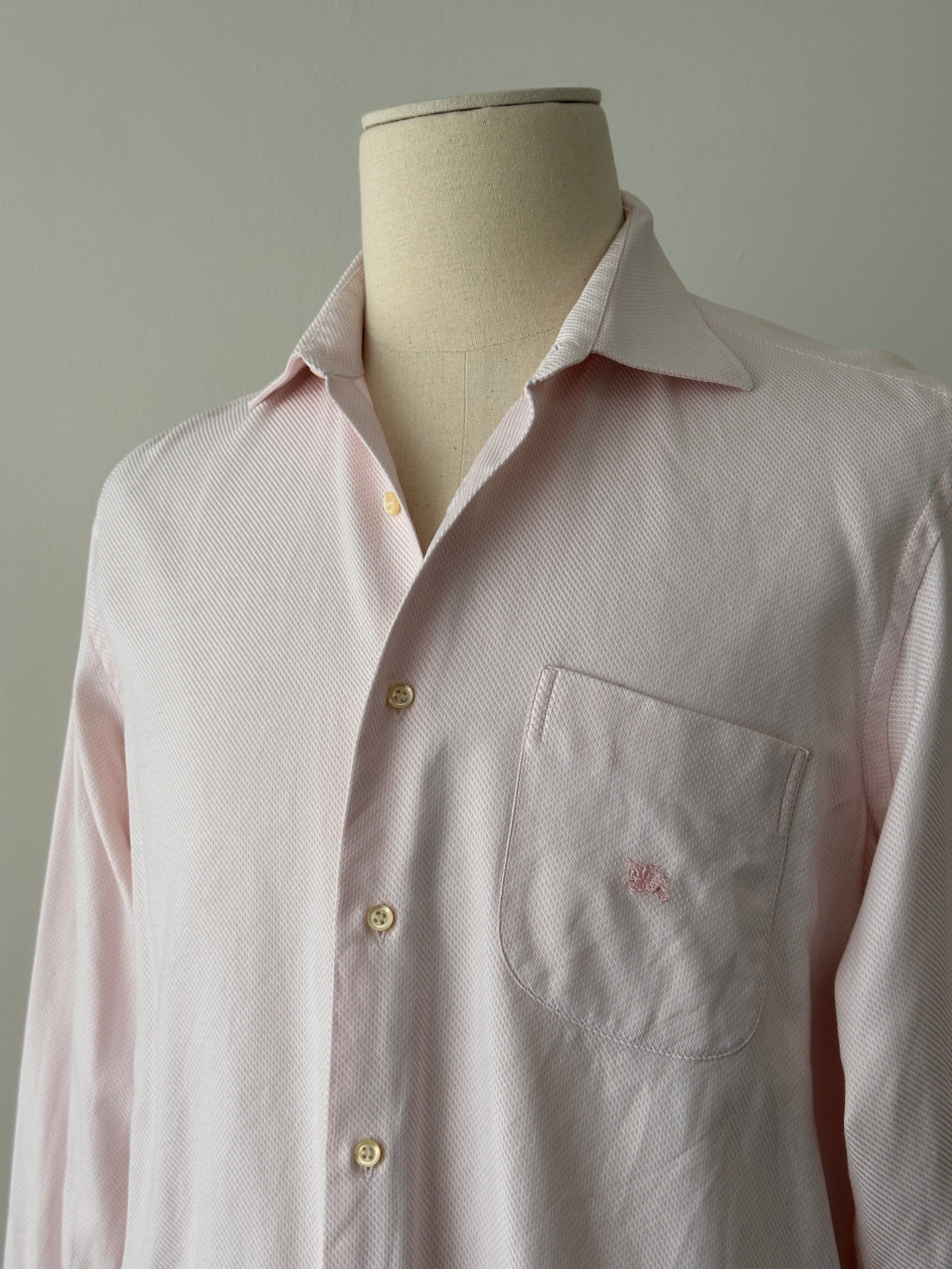 Burberry London 2000s Cotton Logo Shirt - M