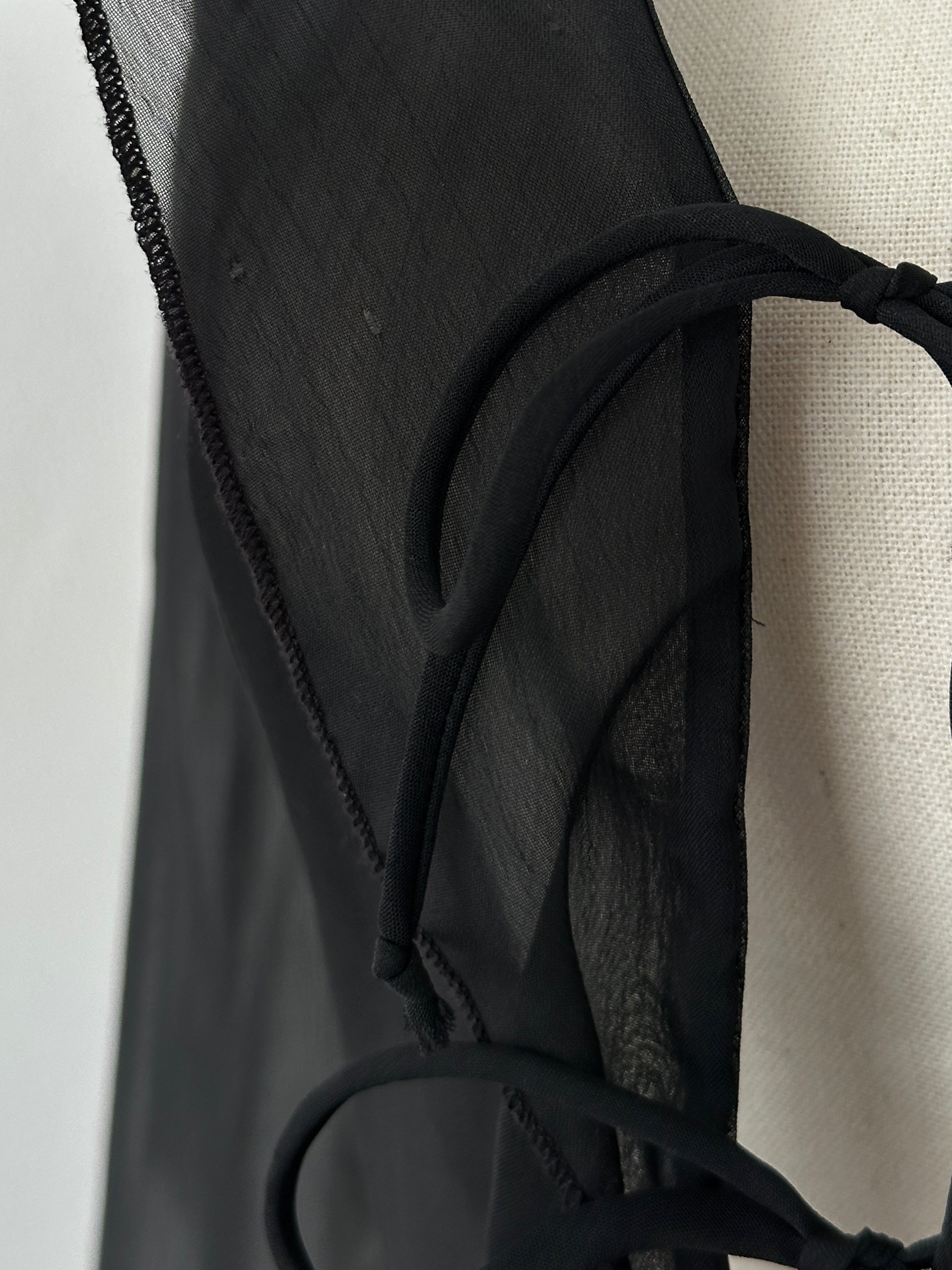Vintage 1990s Sheer Tie Top - S