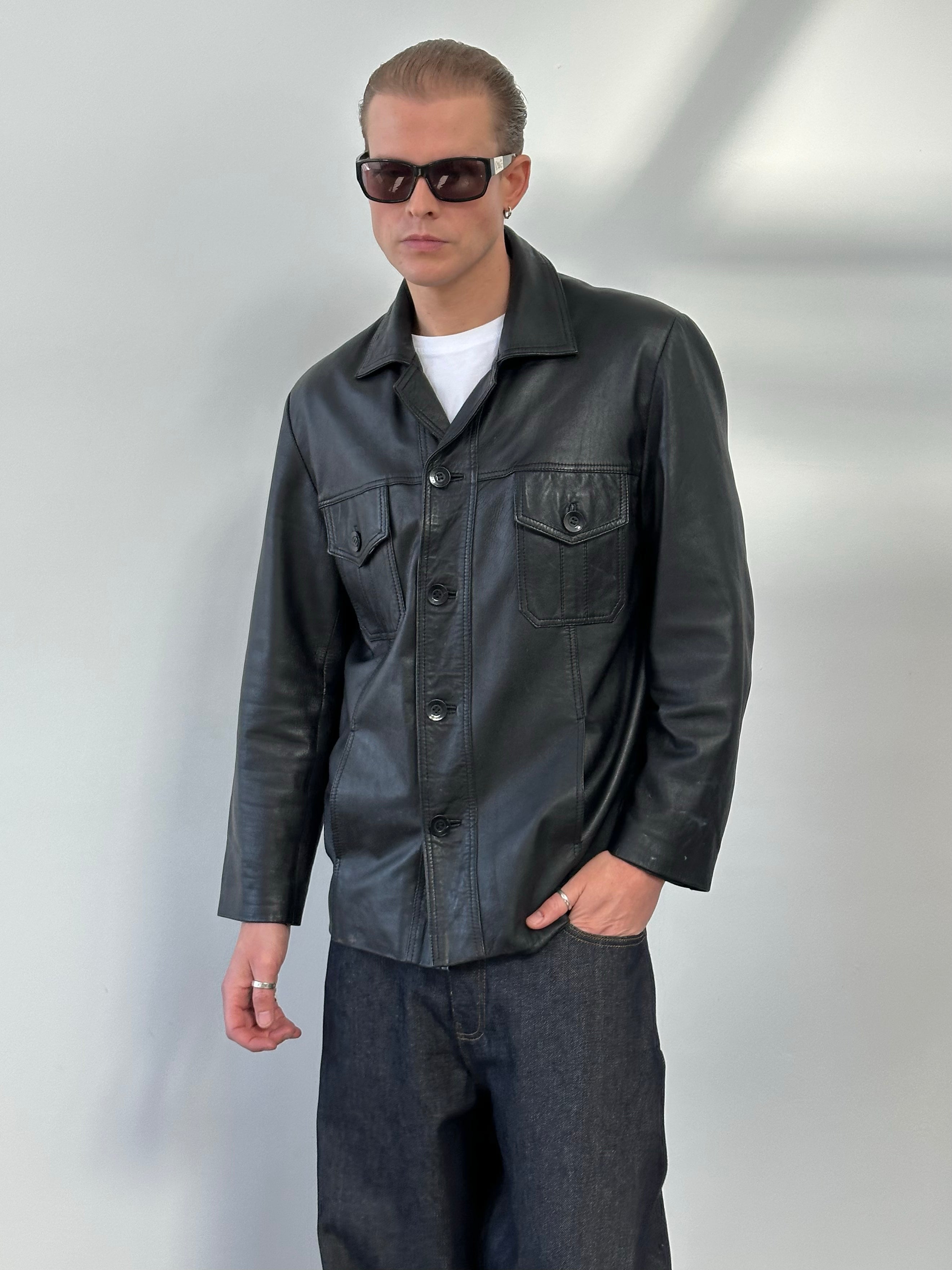 Vintage 1990s Leather Jacket - M
