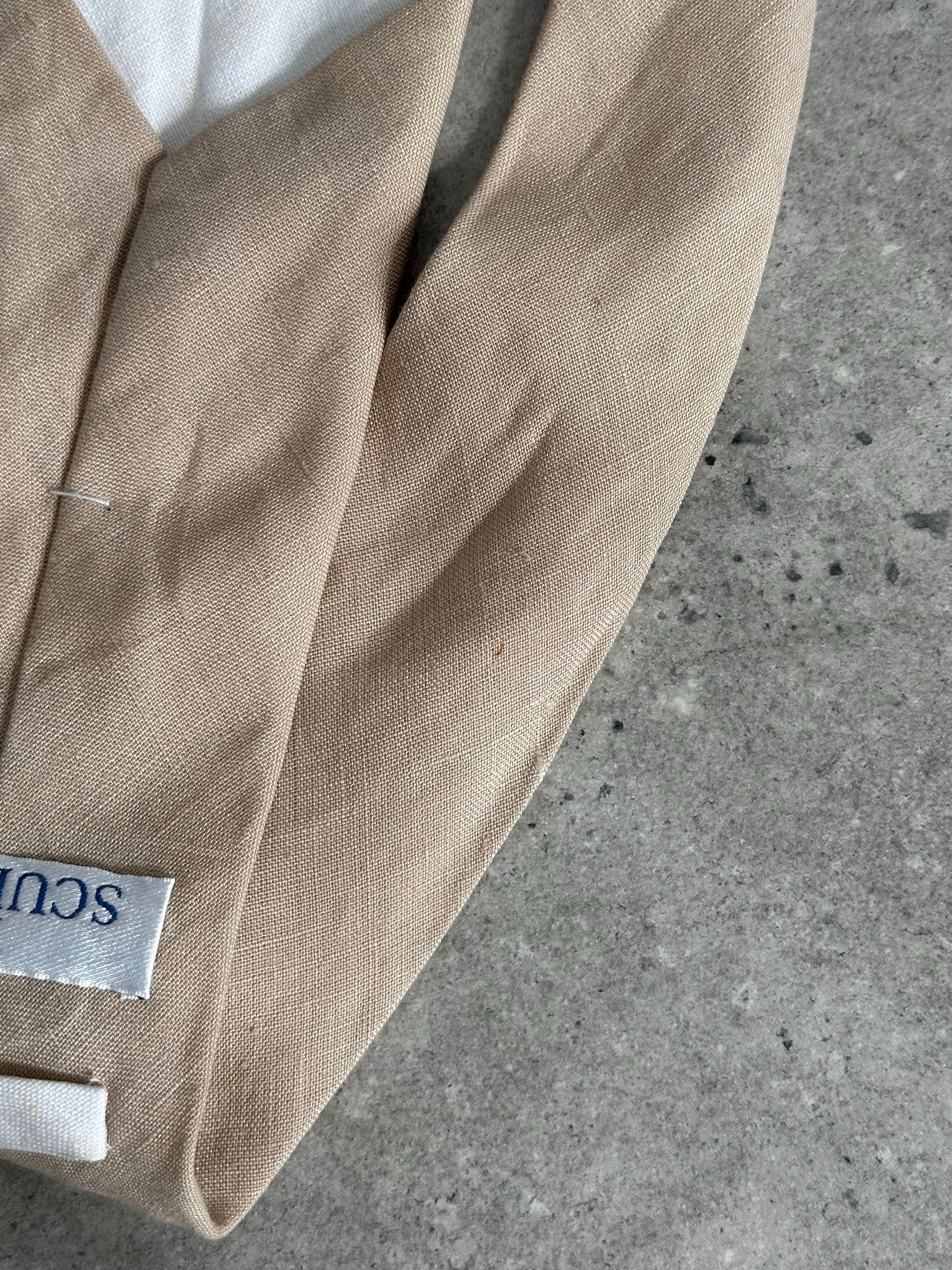 Vintage 1990s Pure Linen Woven Tie
