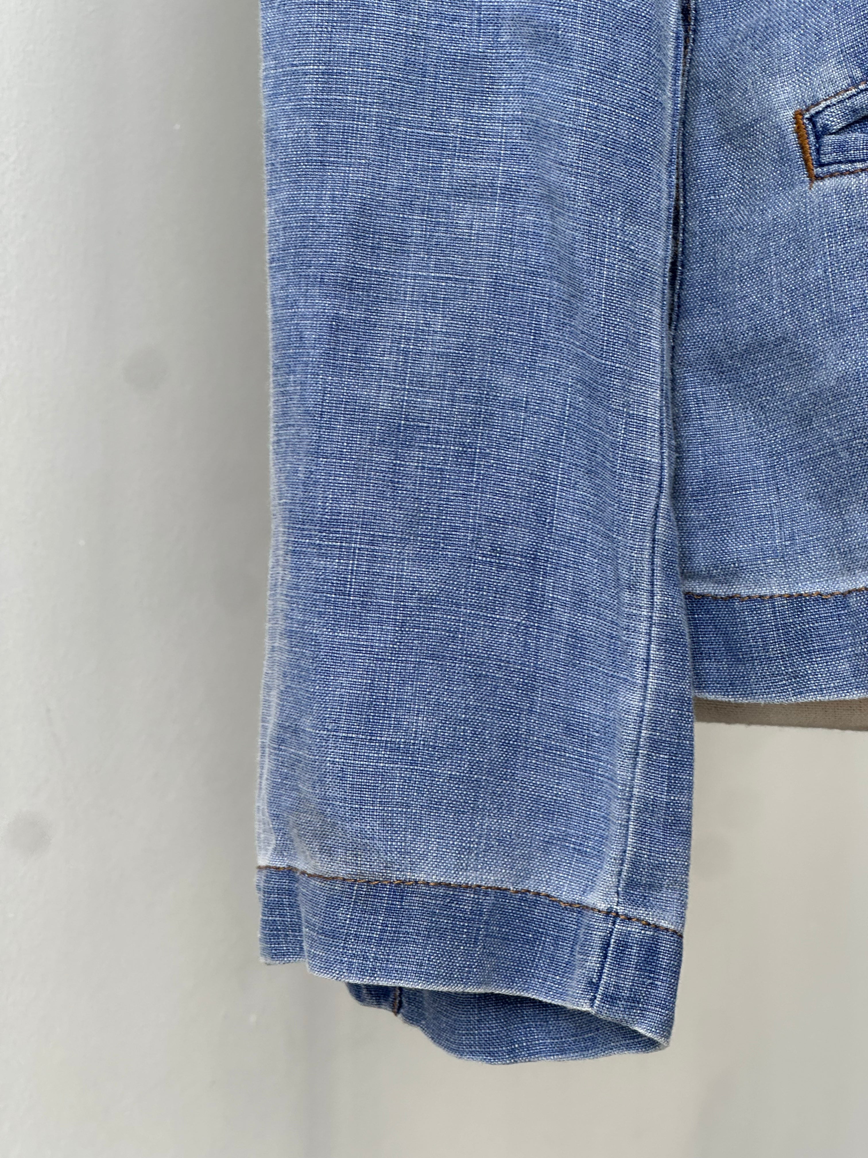 Armani Jeans 1990s Pure Linen Bespoke Button Jacket - S-M