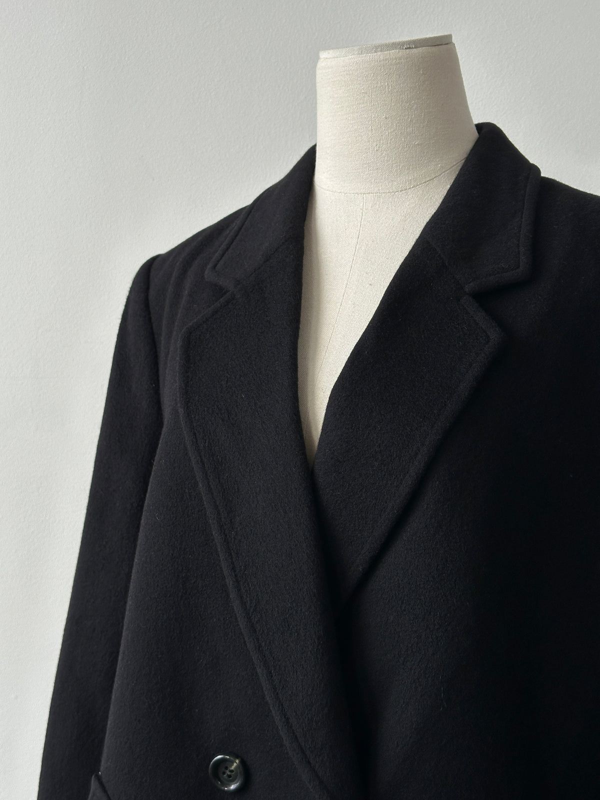 Vintage 1990s Pure Cashmere Double Breasted Coat - S-M