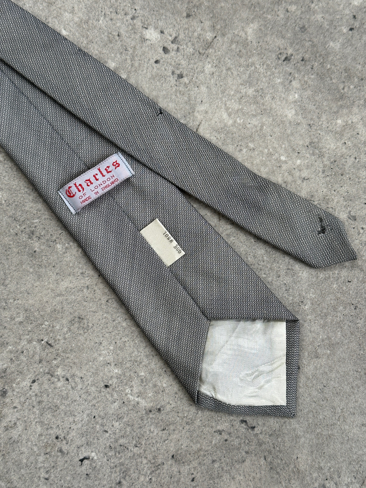 British Vintage 1980s Wool Textured Tie