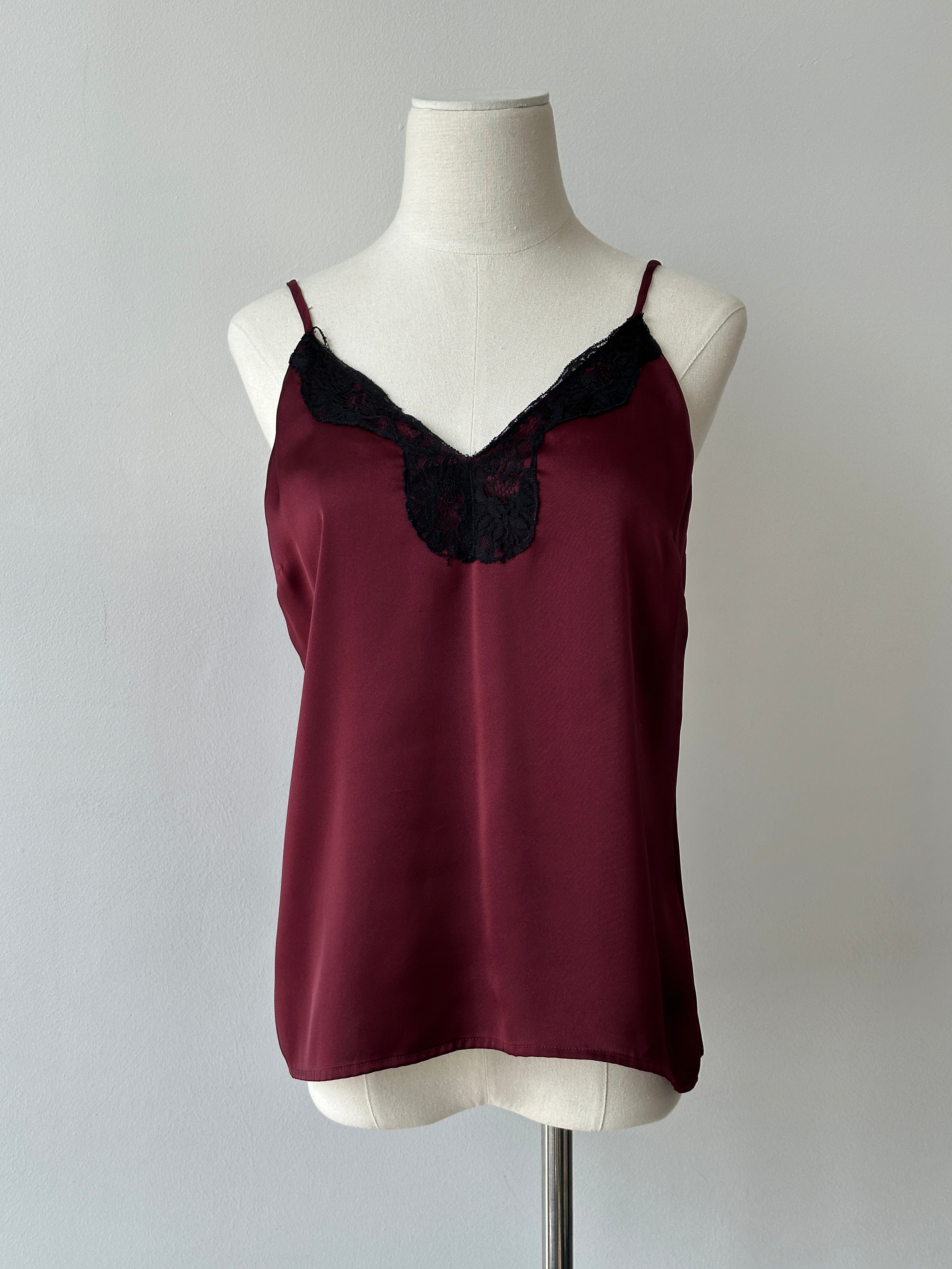Vintage 2000s Satin Lace Top - S