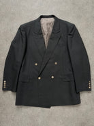 Burberry 1990s Wool Mohair Double Breasted Blazer - XL