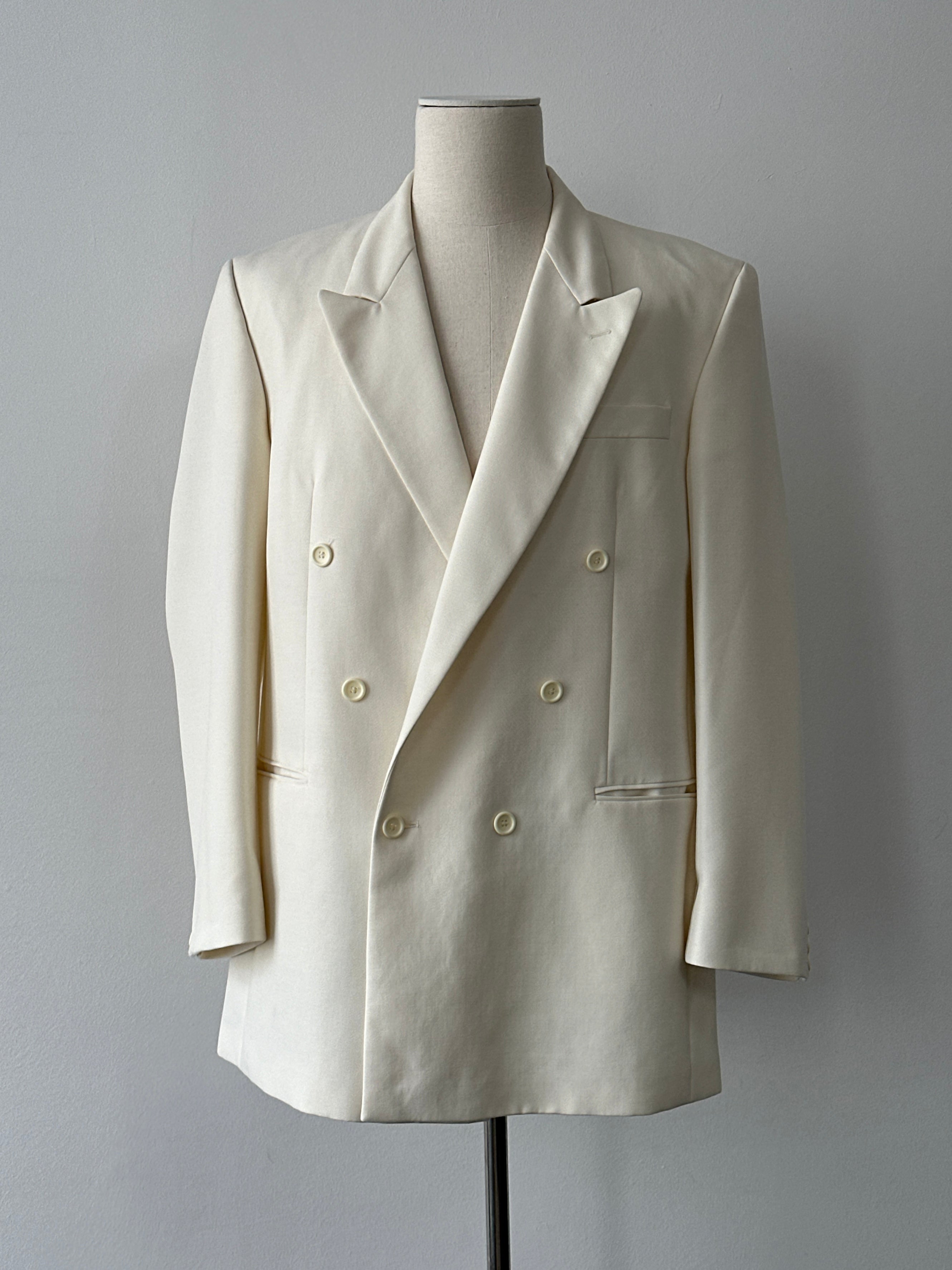 Vintage 1990s Wool Double Breasted Tailored Blazer - 44L