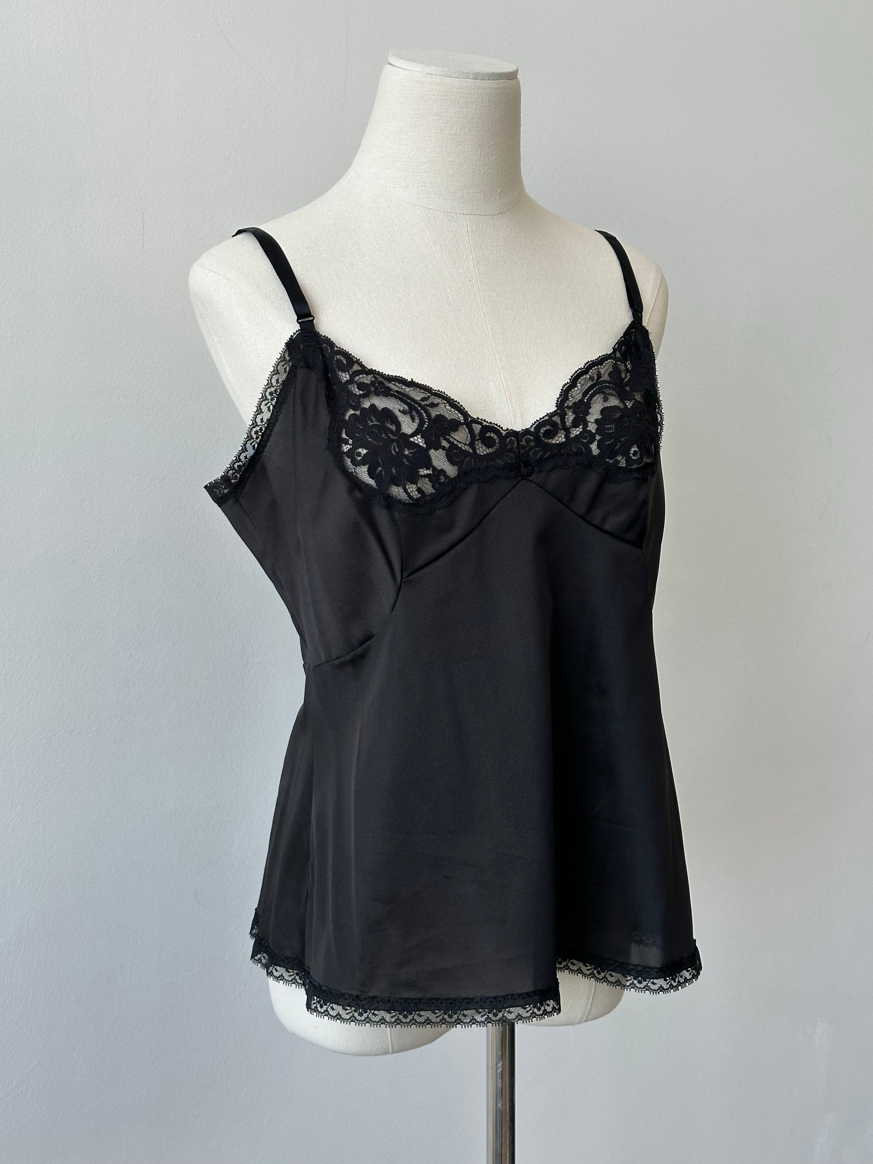 Vintage 1990s Lace Sleeveless Cami Top - M/L