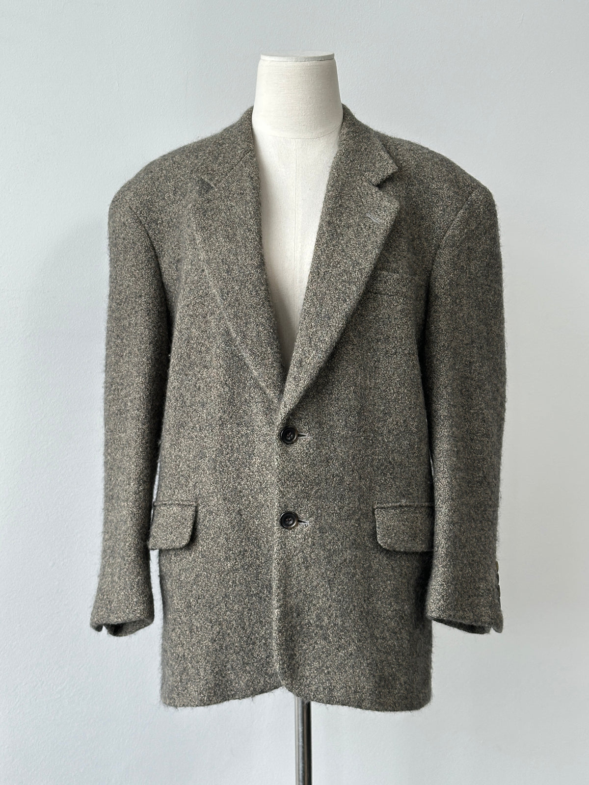 Christian Dior 1990s Pure Brushed Wool Single Breasted Blazer - S-M