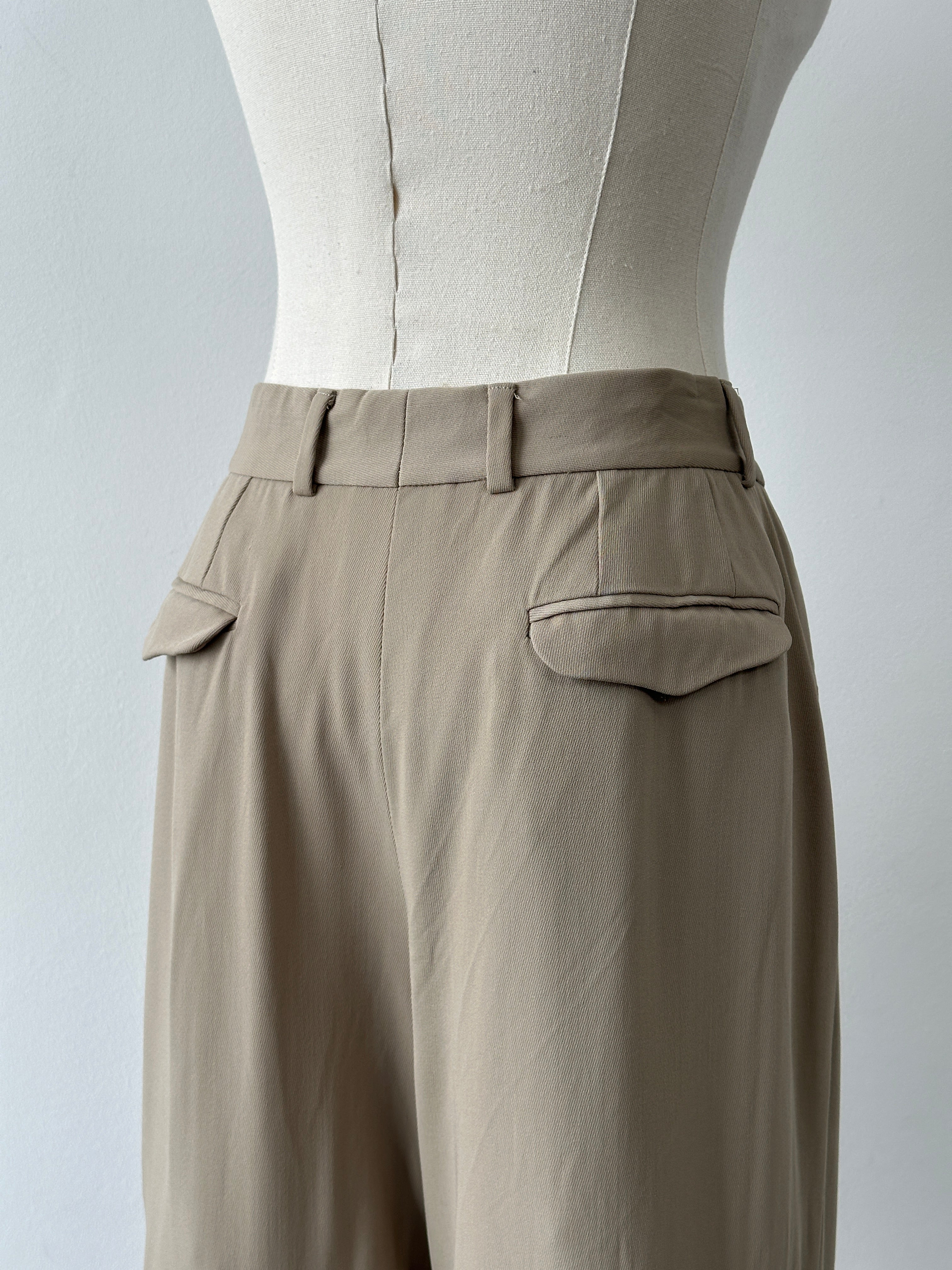 Giorgio Armani 1990s Tapered Leg Tailored Trousers - W24