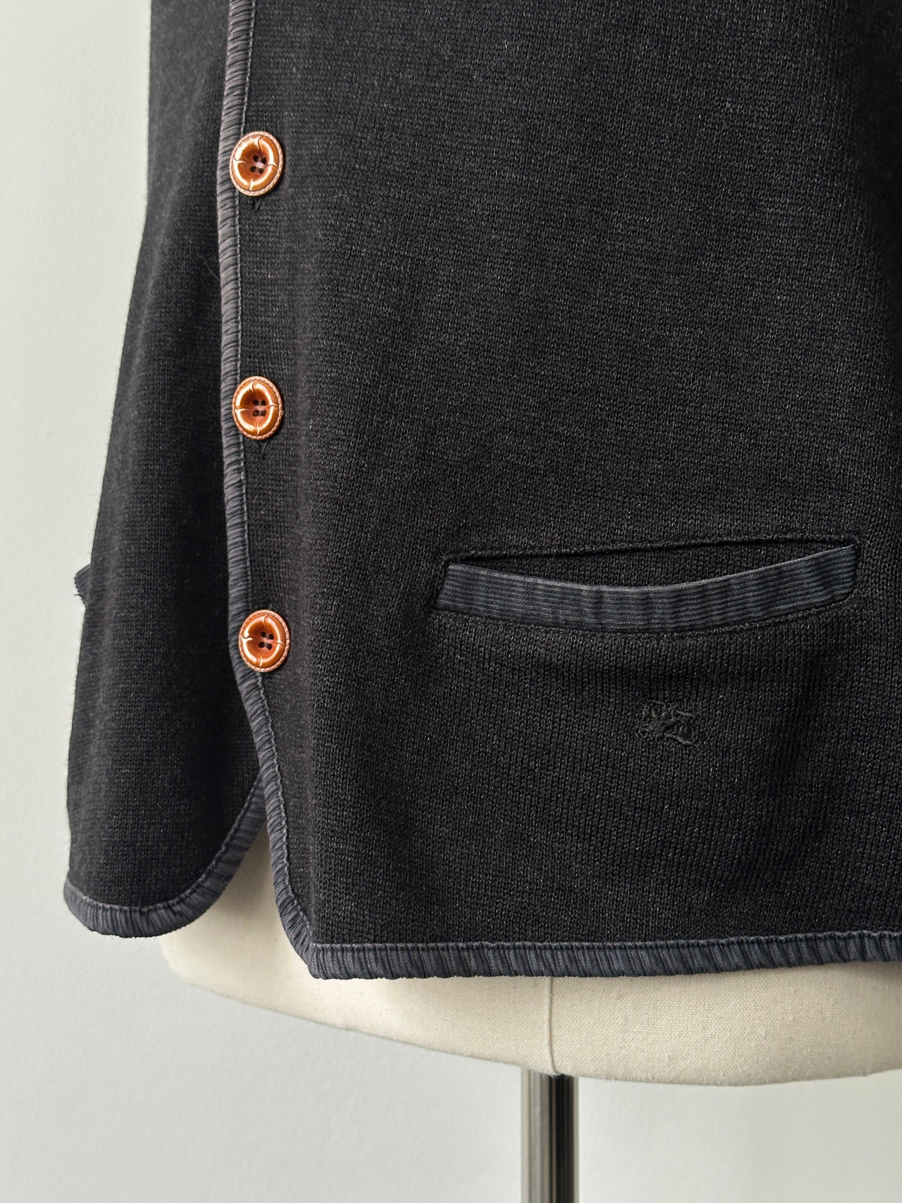 Burberry 1990s Wool Knit Logo Waistcoat - L