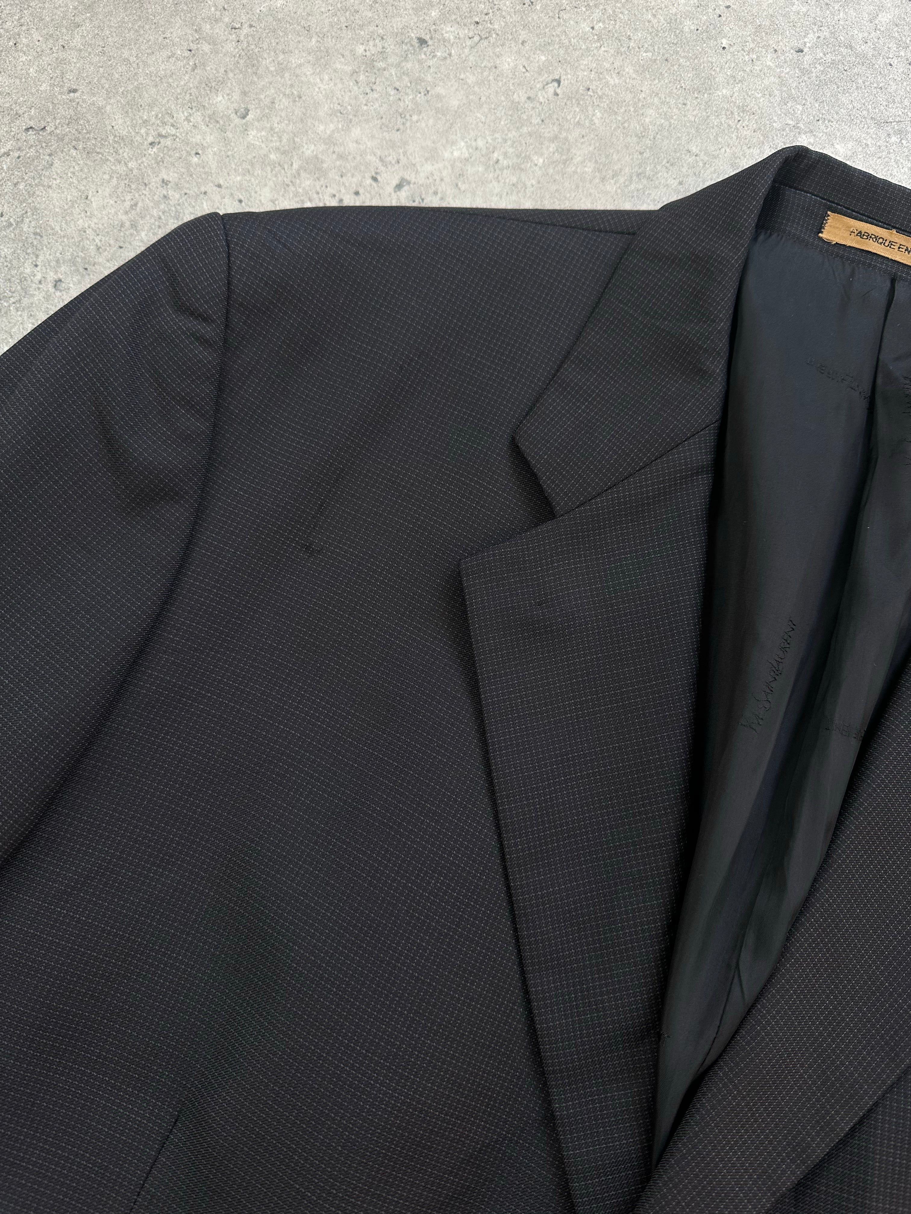 Yves Saint Laurent Pour Homme 1990s Pure Wool High Neck Blazer - 48R/XXL