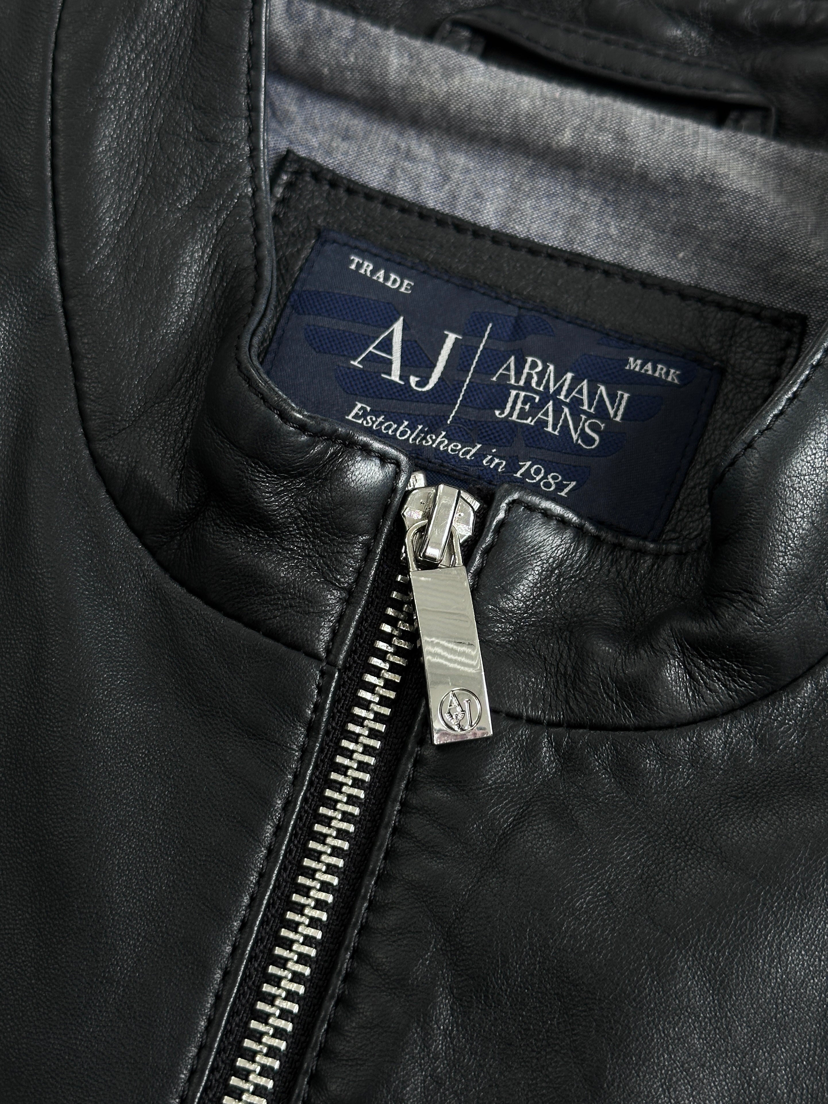 Armani Jeans Double Zip Leather Jacket - XS-S | SYLK