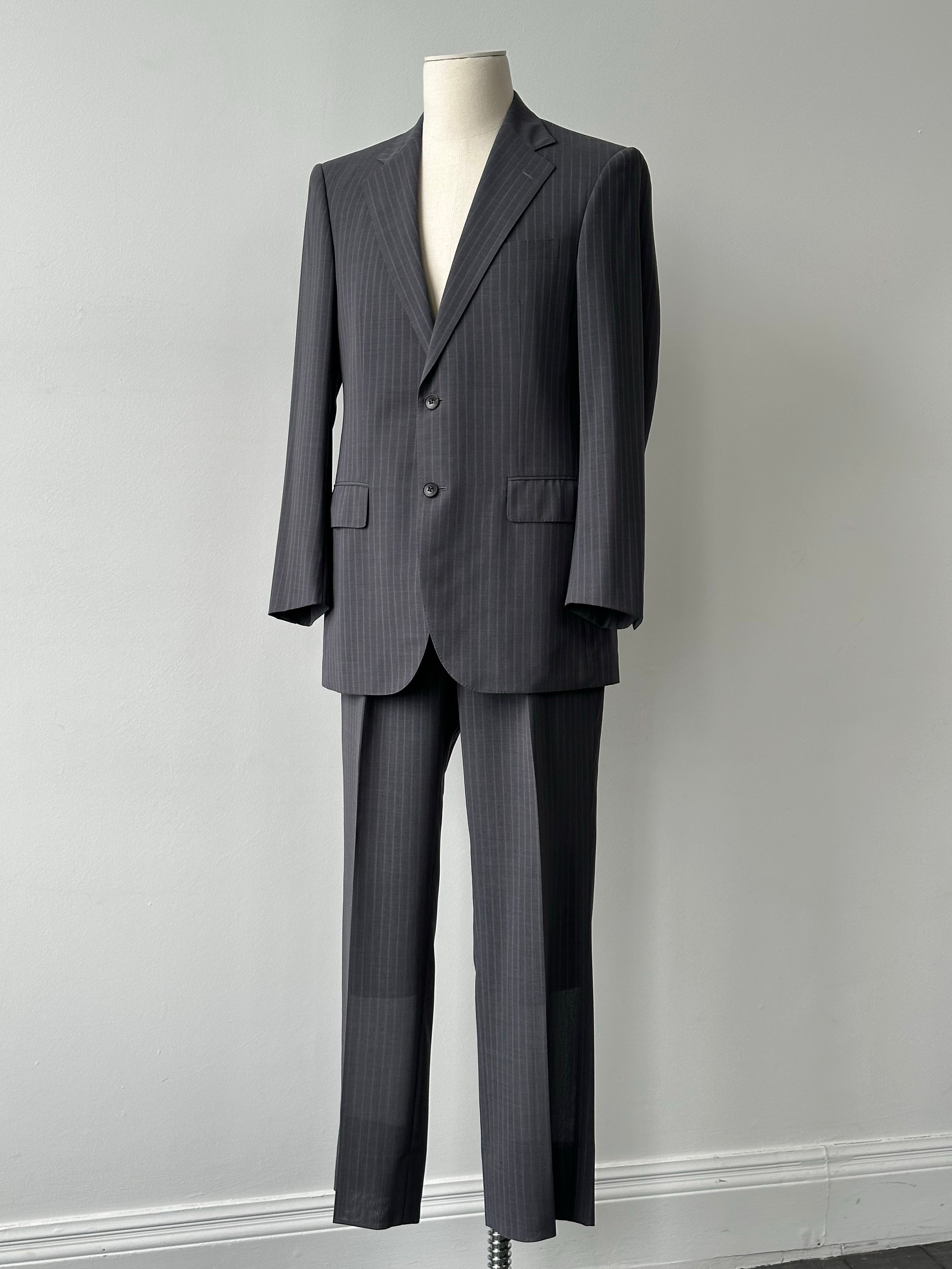 Burberry London 1990s Pure Wool Striped Suit - 40R/W32