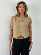 Mani 1990s Wool Sleeveless Top - M