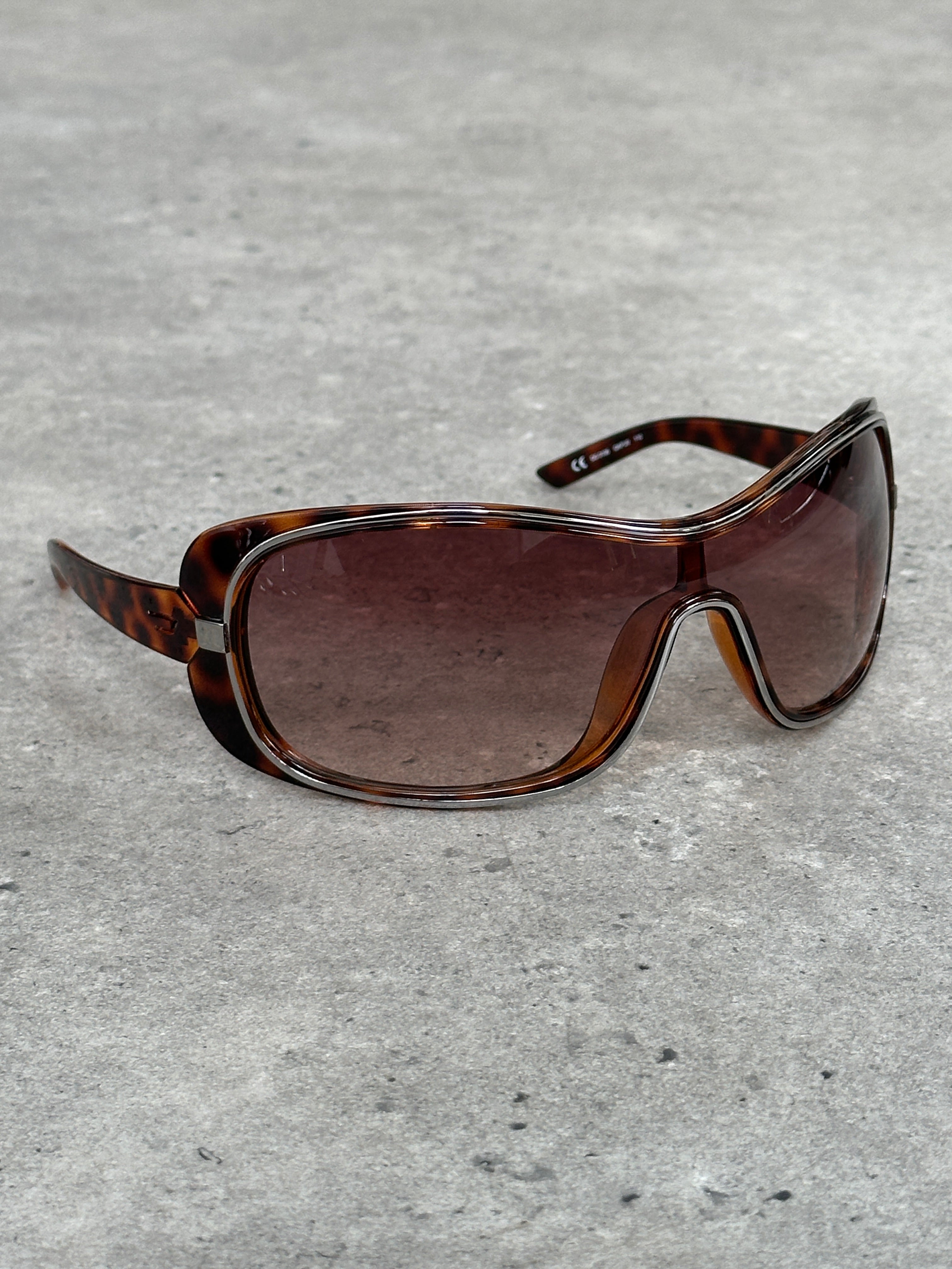 Diesel 2000s Oversized Shield Logo Sunglasses