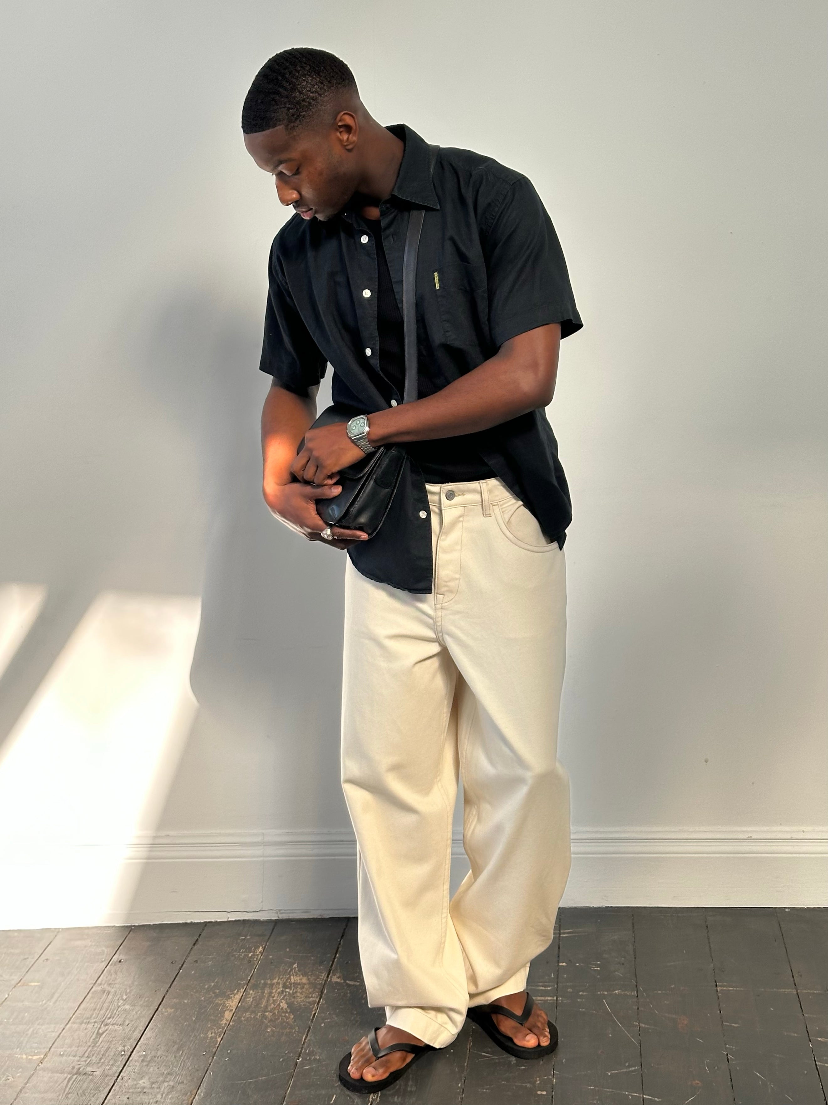 Armani Jeans 1990s Pure Cotton Short Sleeve Shirt - M