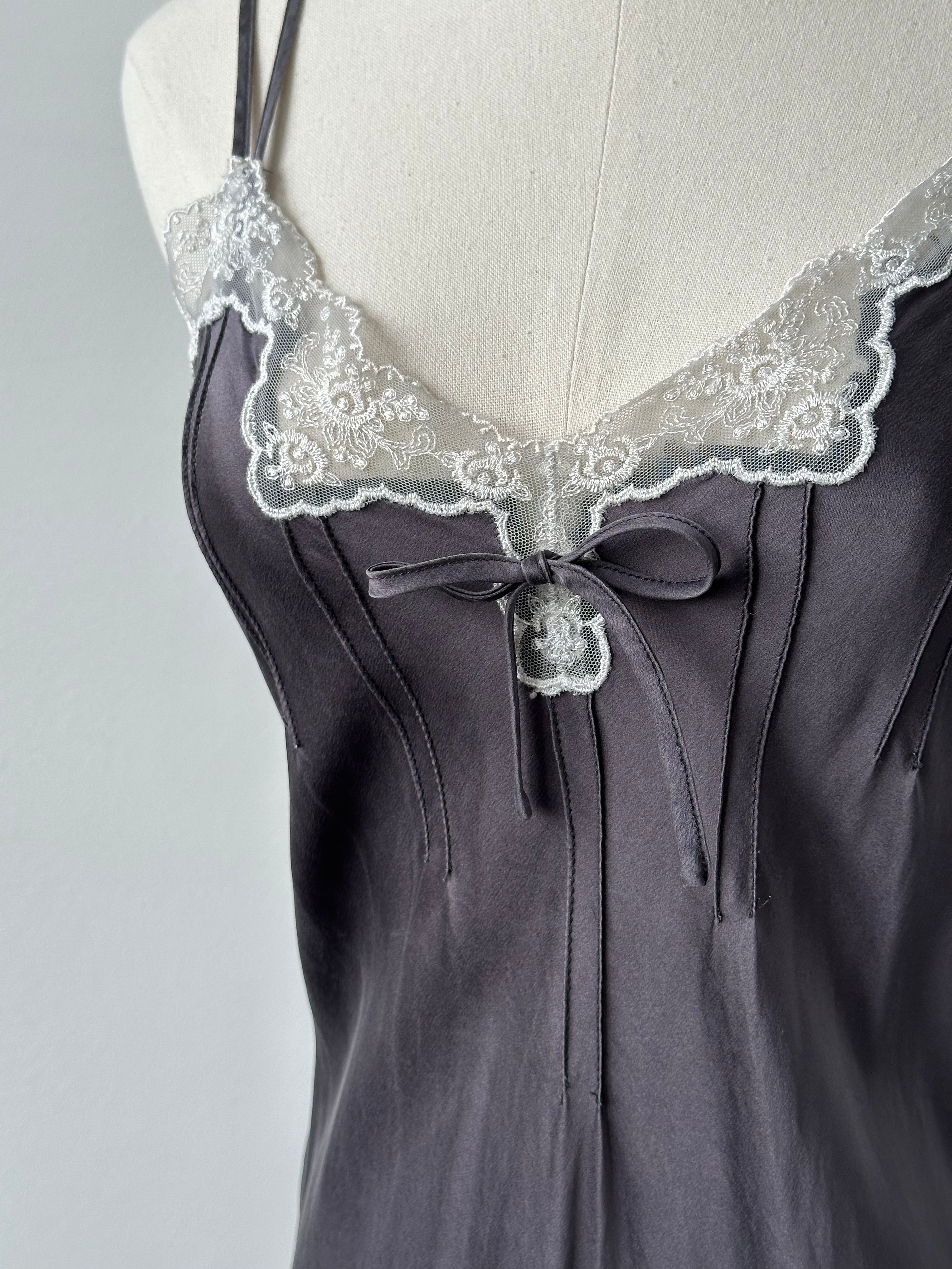 Vintage 2000s Pure Silk Lace Mini Dress - XS