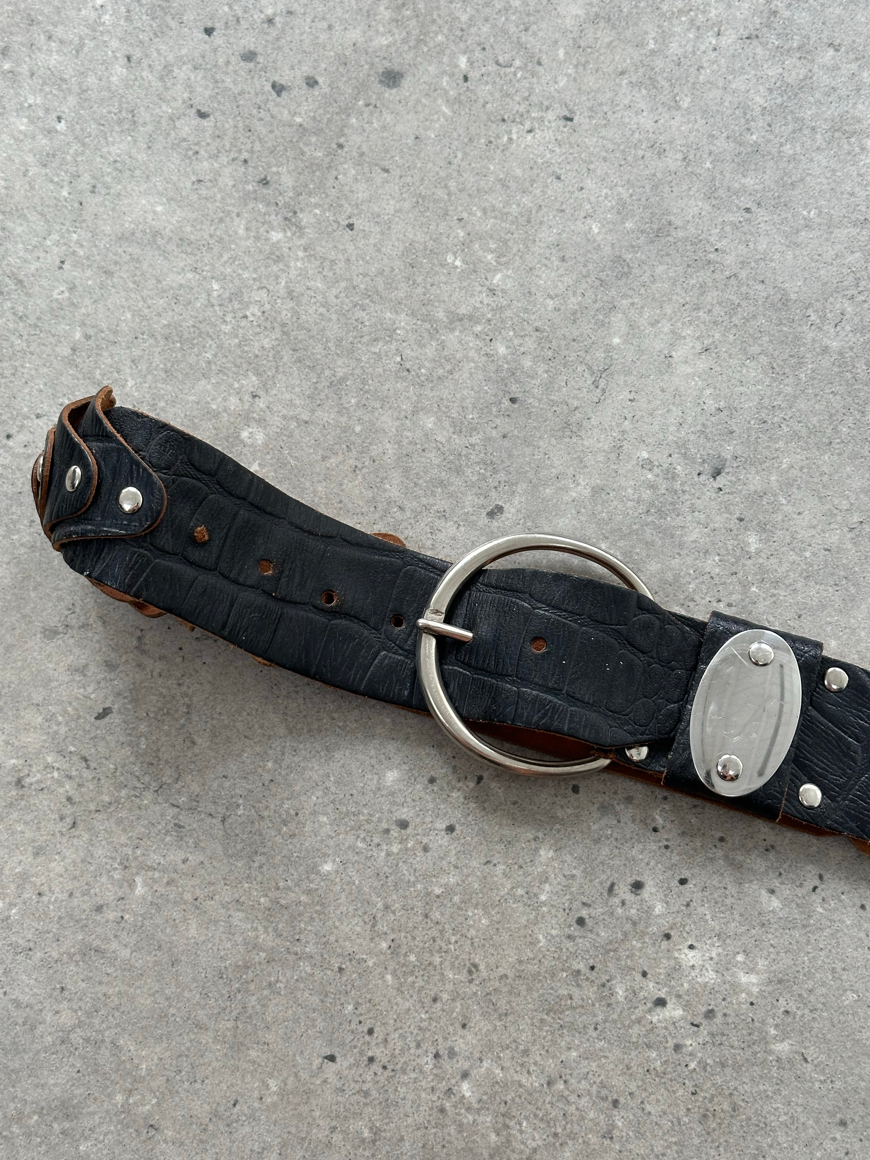 French Vintage 1990s Leather Belt - W28-33