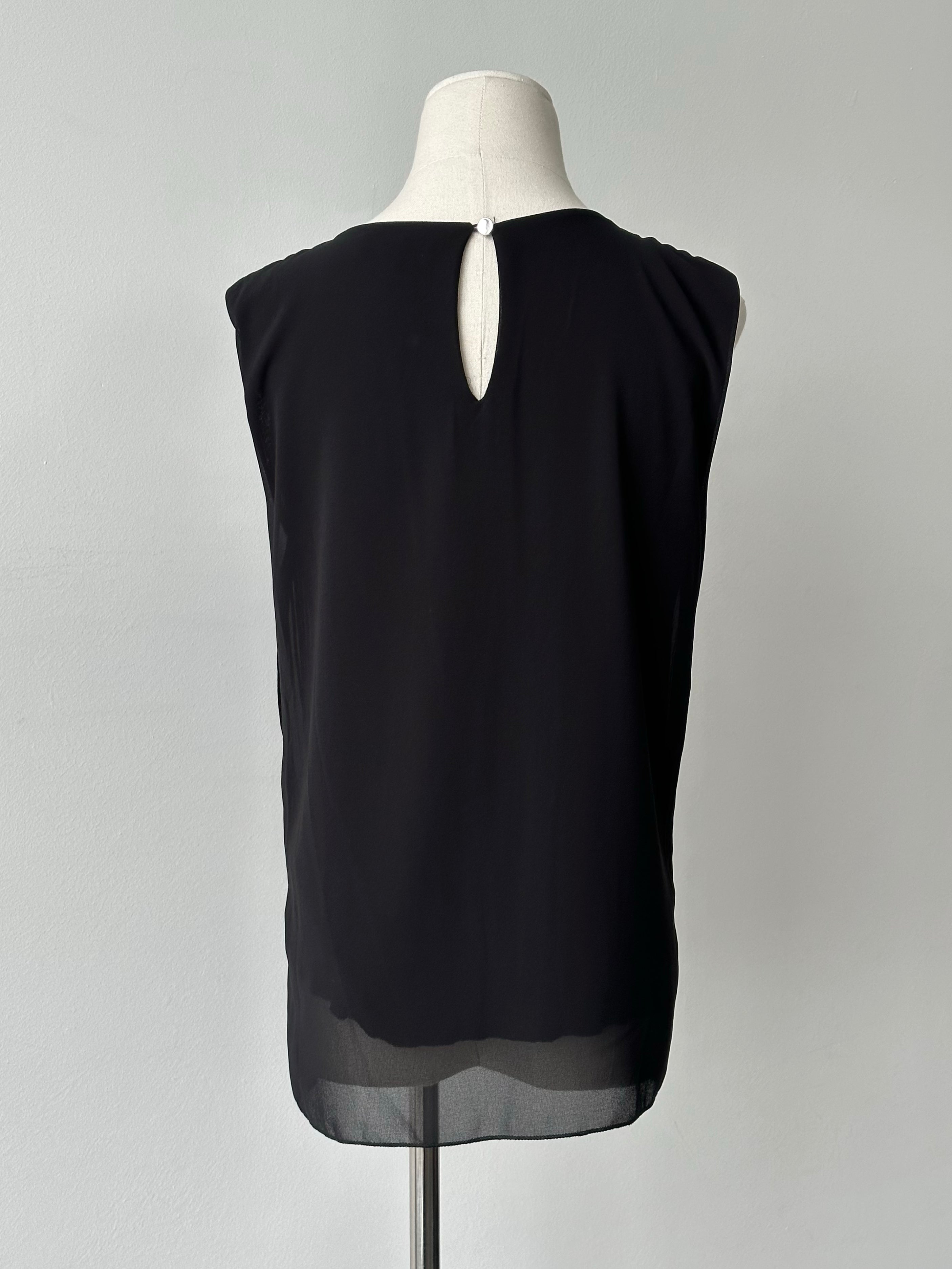 Italian Vintage 1990s Pleated Sleeveless Top - M