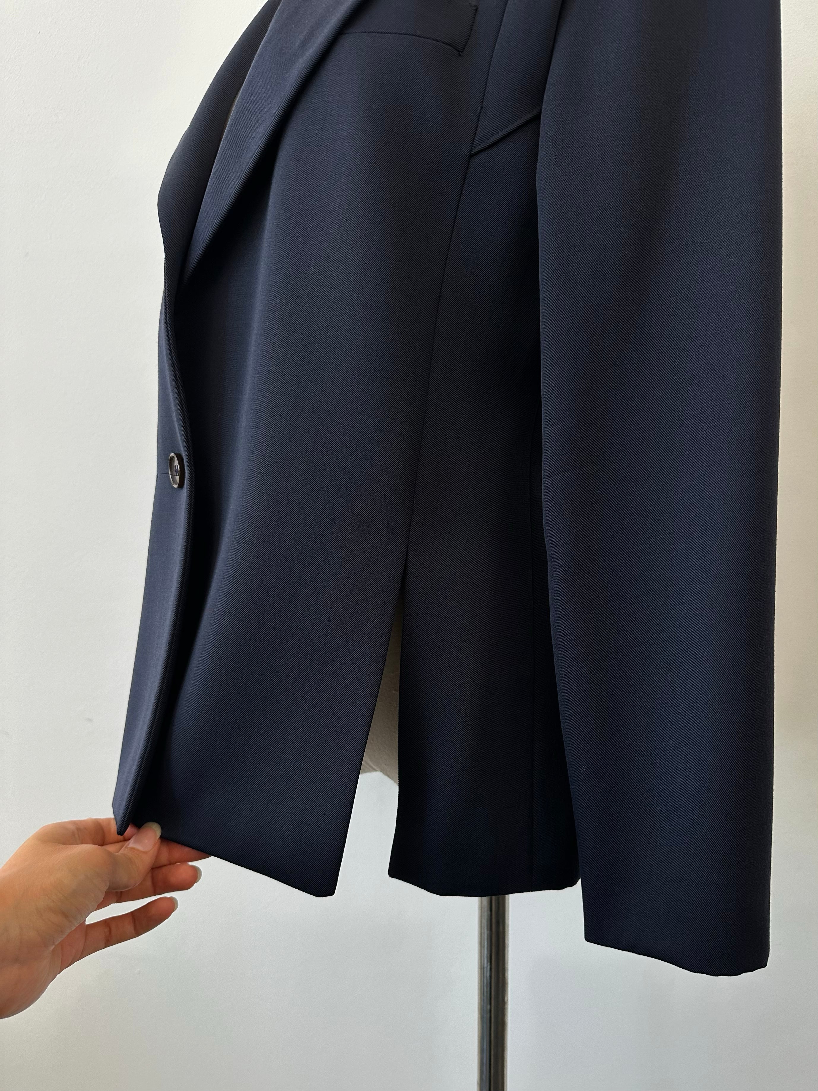 Mani 1990s Wool Side Split Single Breasted Blazer - S