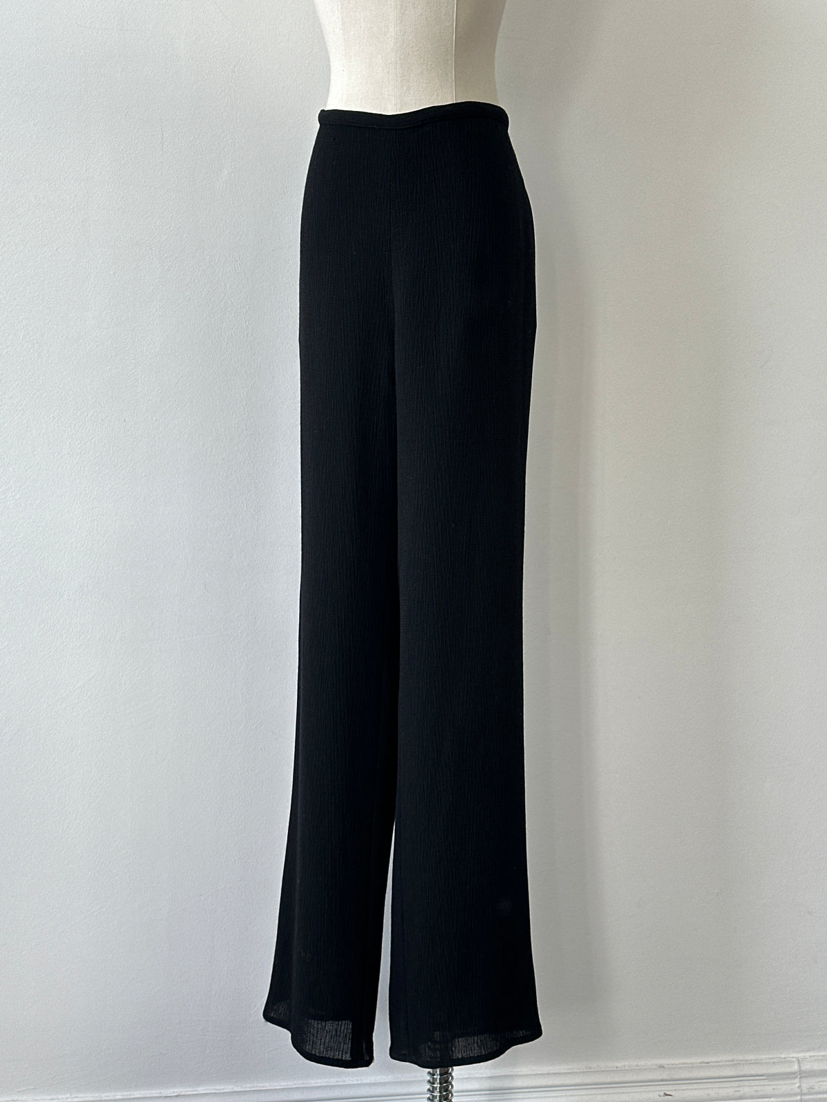 Jaeger 1990s Cotton Straight Leg High Waisted Trouser - W32